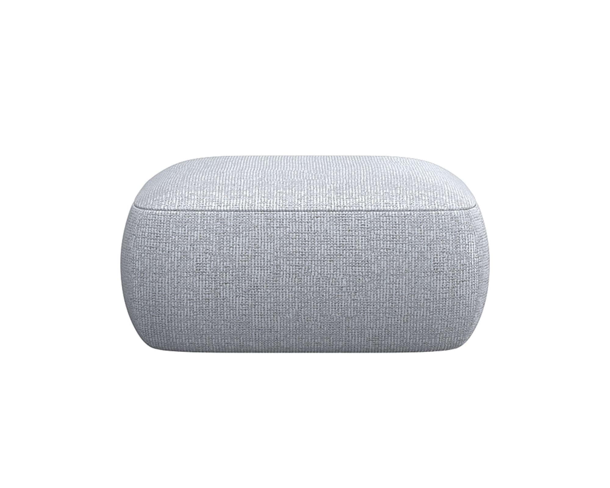 FLEXLUX Pouf Torino Grau Organisch Chenille