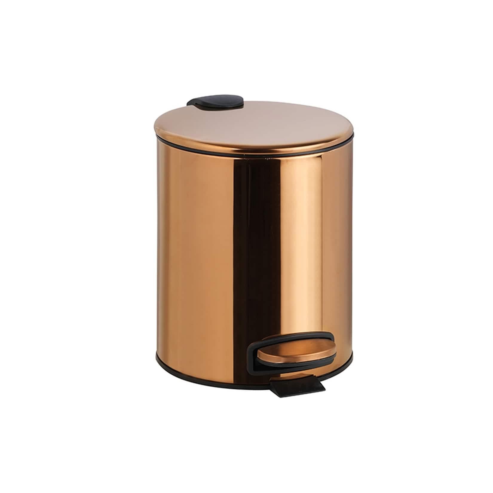 BORAL Abfalleimer Edelstahl Gold-Kupfer Poliert 5 Ltr