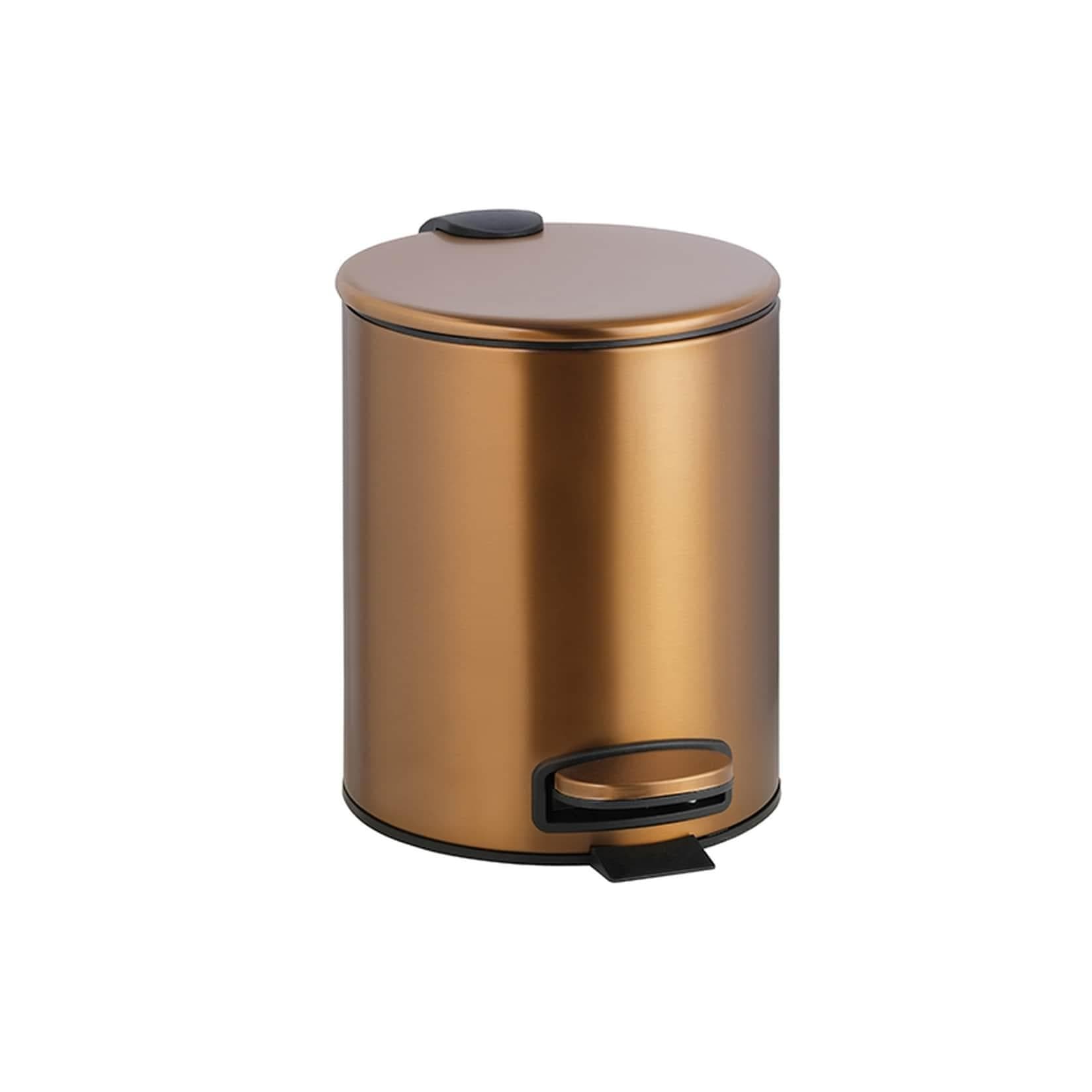 Brillantbad BAMBER Abfalleimer Edelstahl Gold Kupfer Matt 5 Ltr