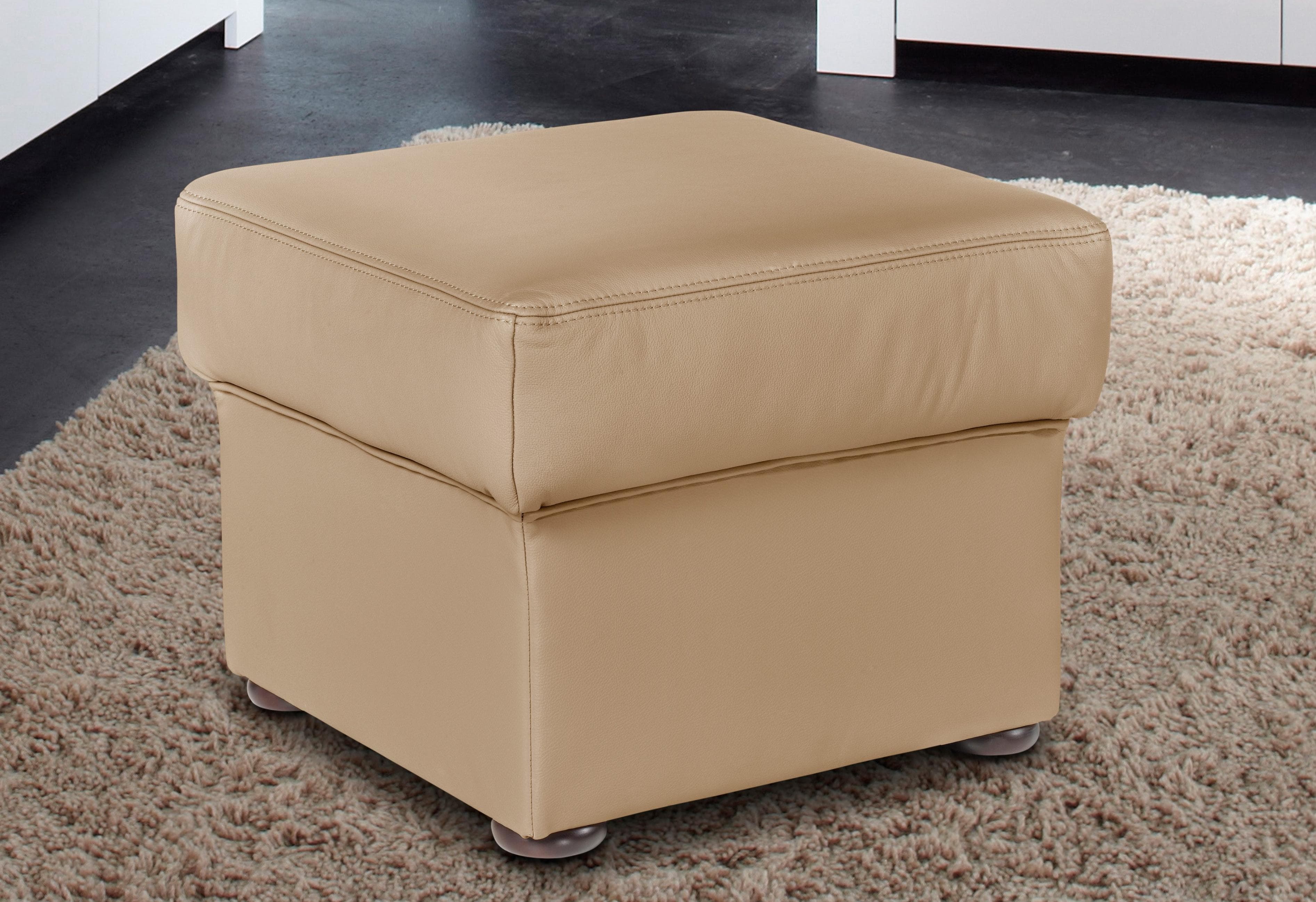 SIT & MORE Hocker Benson Braun Luxus-Kunstleder