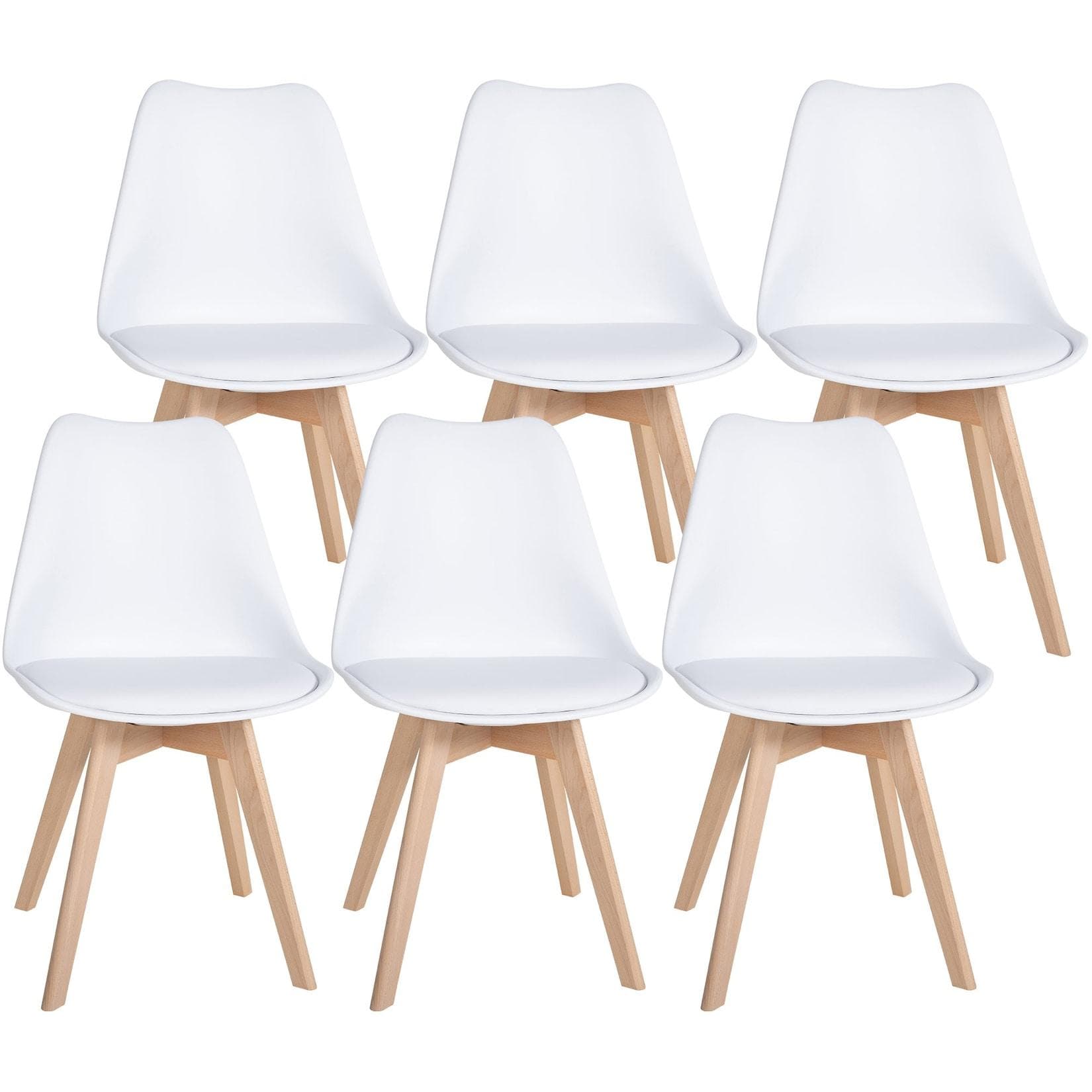 CLP 6er Set Esszimmerstuhl Ramsey Kunstleder Buchenholz
