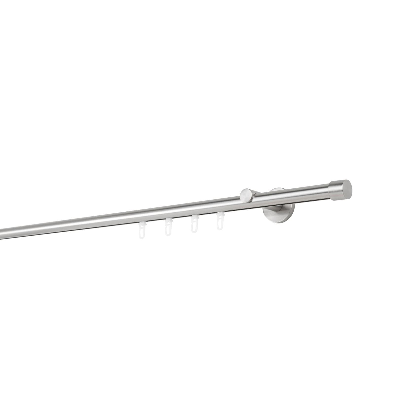 ONDECO Gardinenstange Innenlauf 20mm Edelstahl-Optik Maßanfertigung