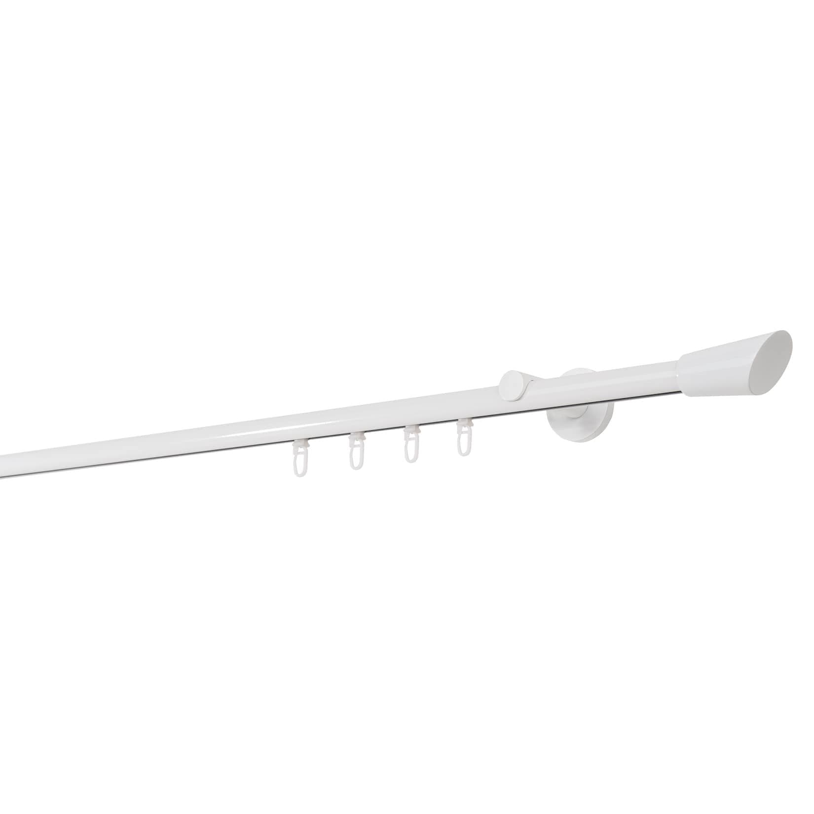 ONDECO Gardinenstange Innenlauf Weiß 270cm