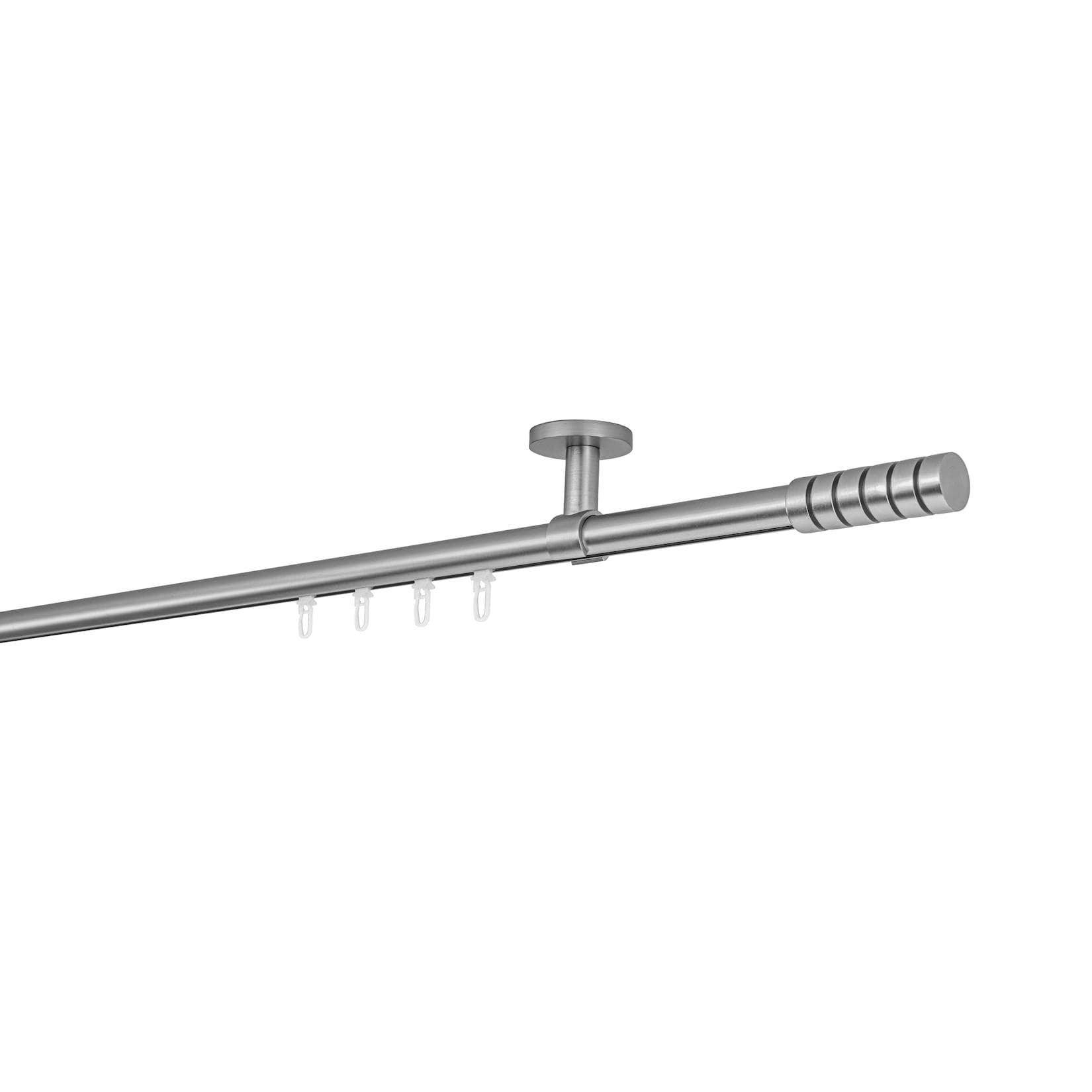 Ondeco Gardinenstange Innenlauf Edelstahl-Optik 1-lauf