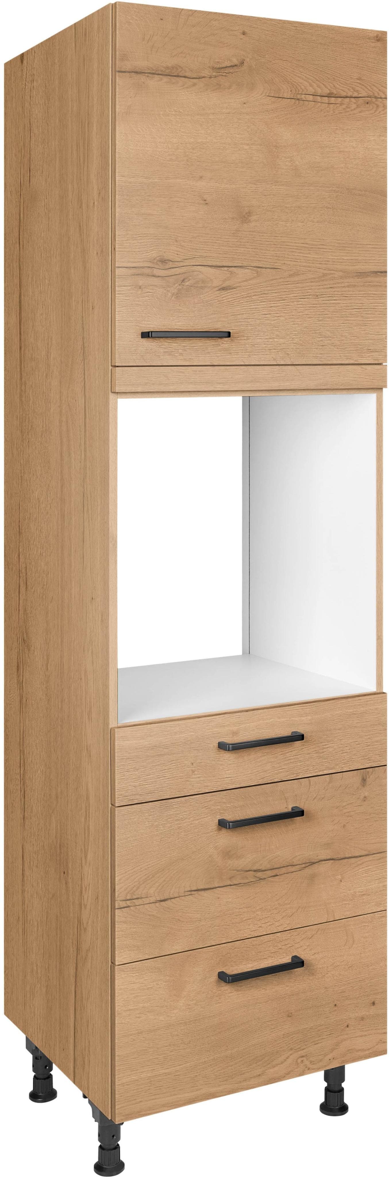 Backofenumbauschrank NOBILIA Structura 60 cm Eiche Bügelgriff