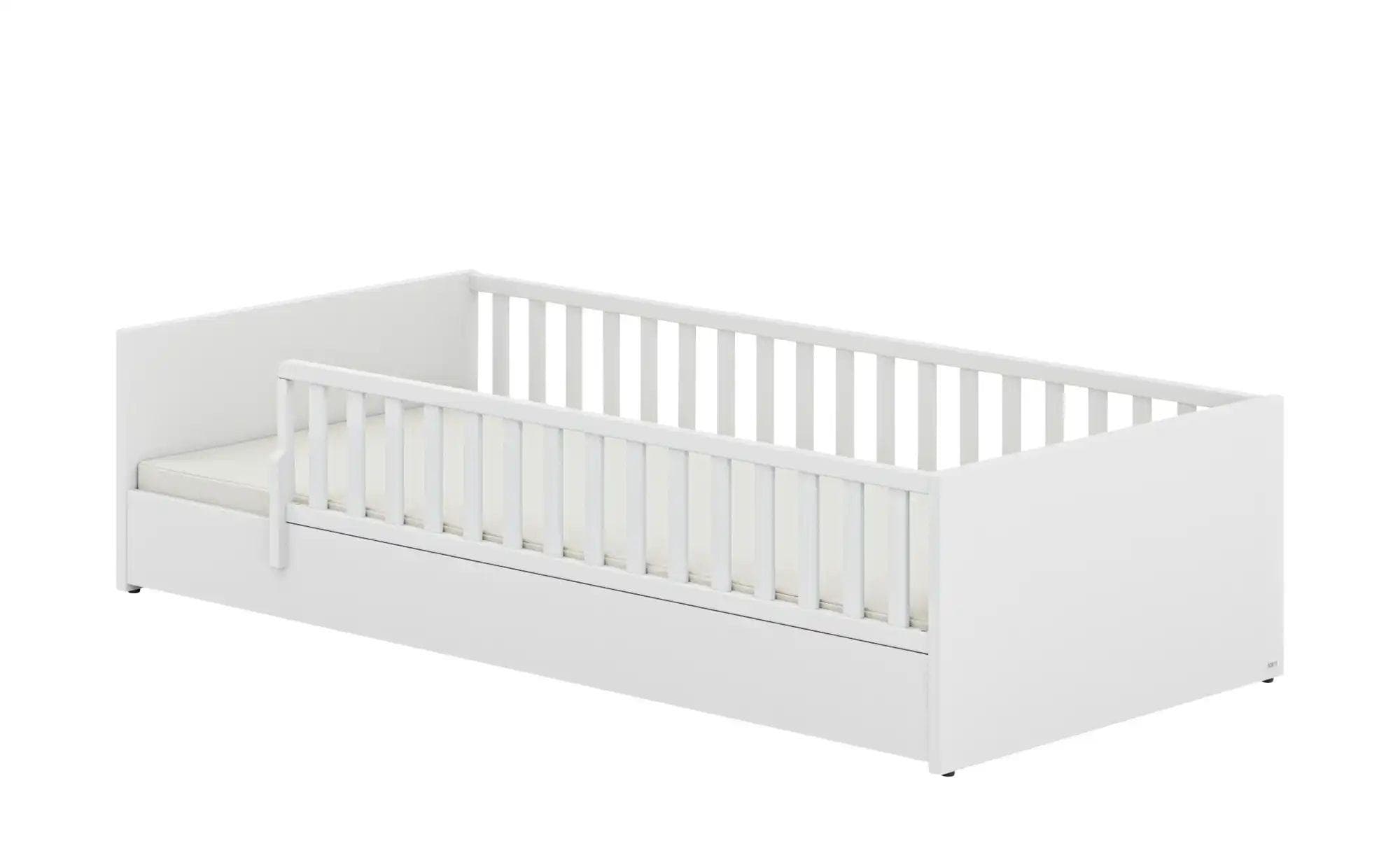 PAIDI Kinderbett Little Flo Weiß Umbaubar Bodenbett