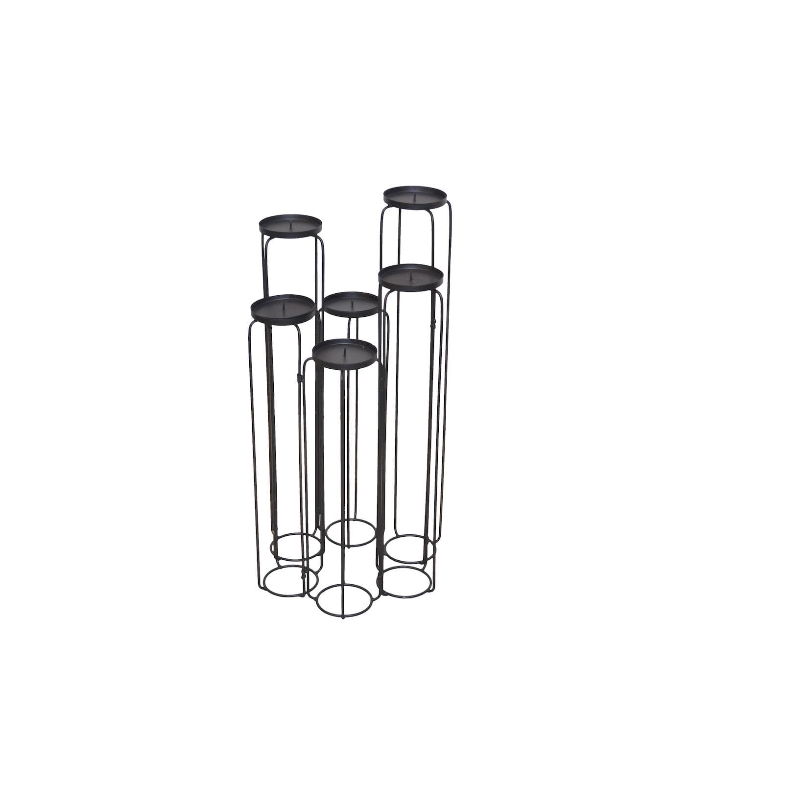 OTTO HOME Kerzenständer Mareesa Schwarz Metall 65cm