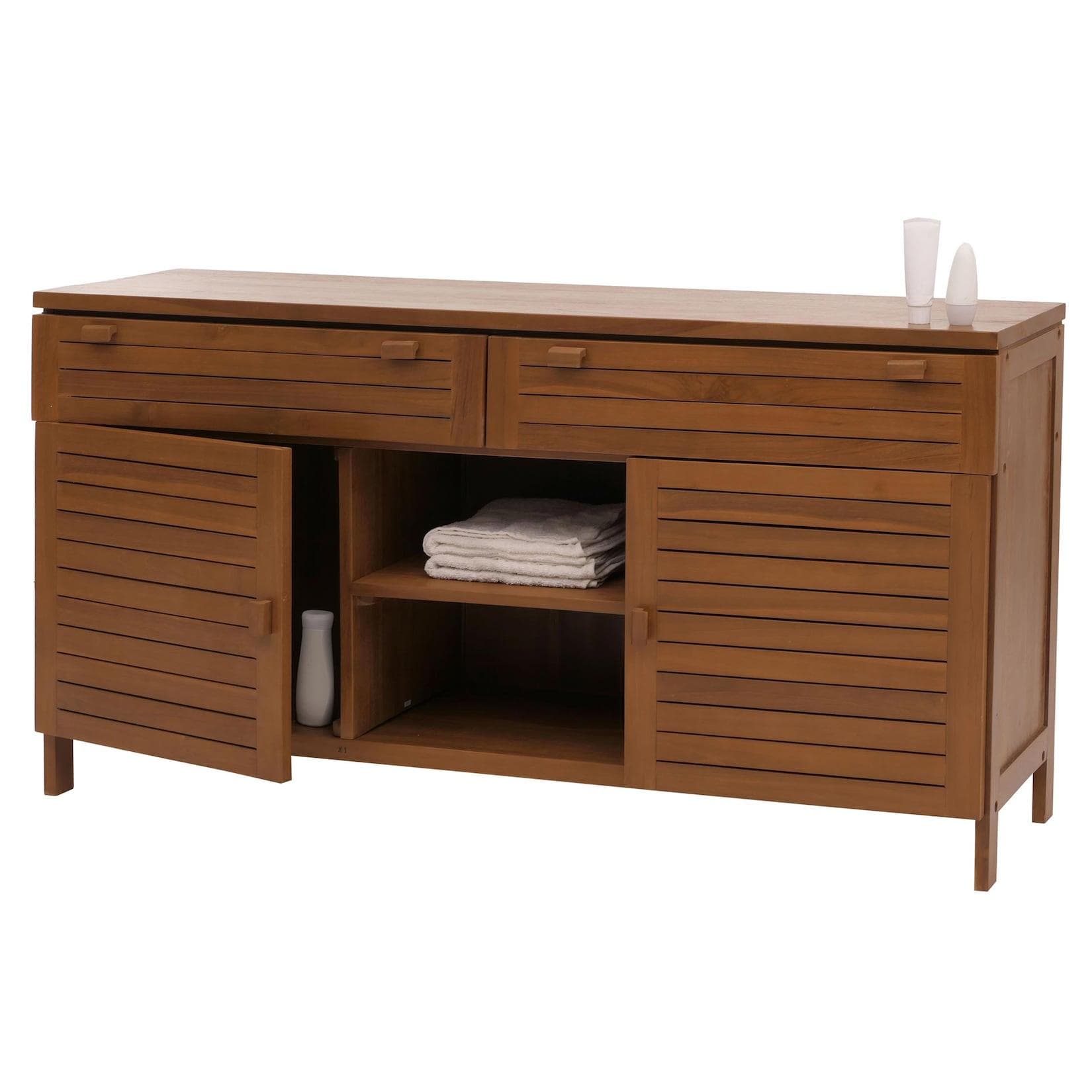 MCW Teak-Waschbeckenunterschrank B-Grade Kernholz Badezimmer