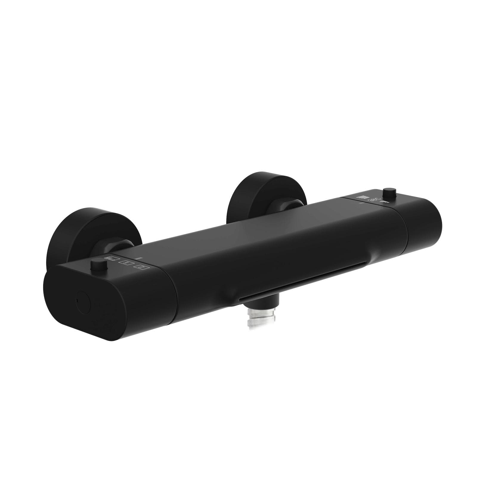 Eisl Wannenthermostat CARNEO Schwallauslauf Schwarz Matt