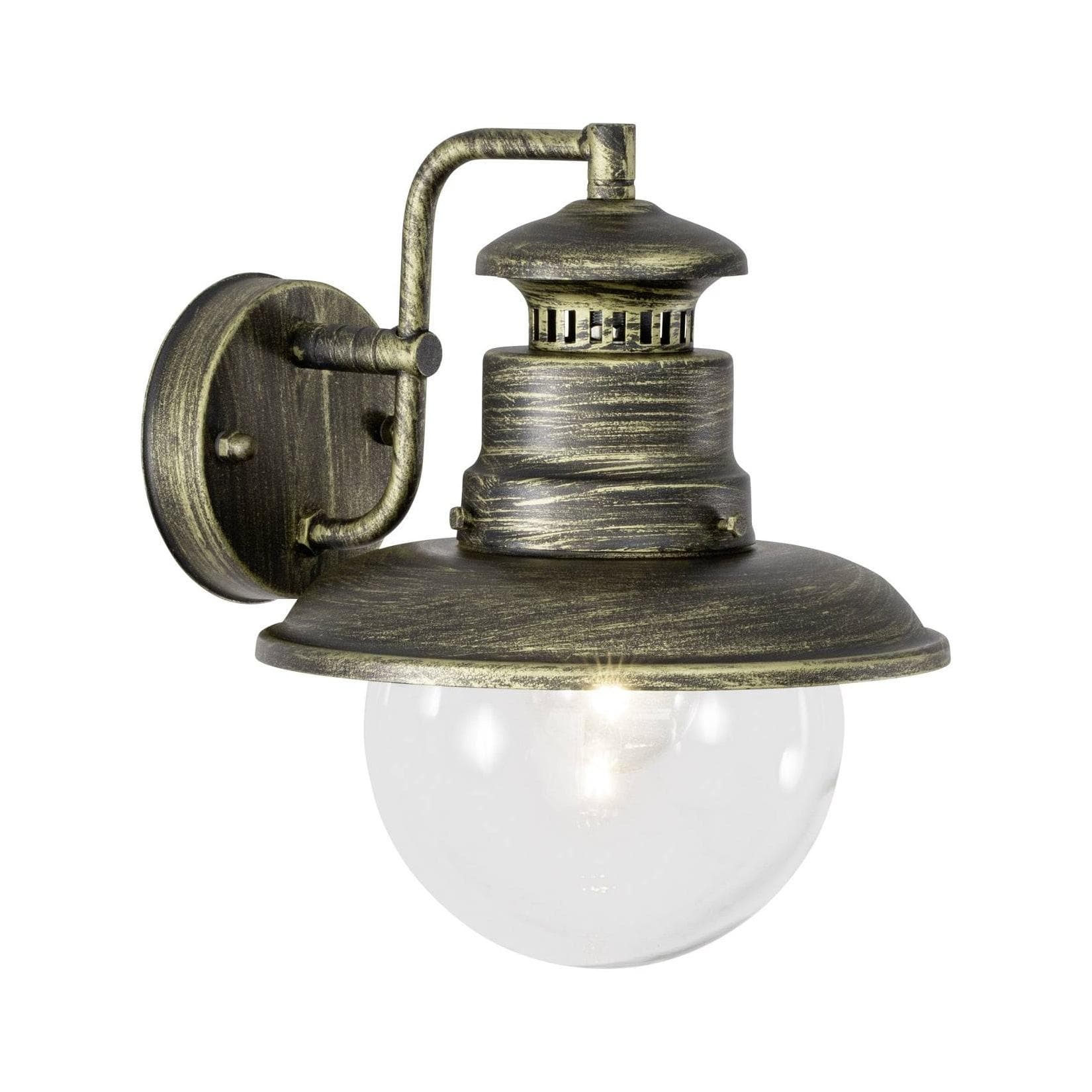 Brilliant Außen-Wandleuchte ARTU Schwarz Gold E27 LED