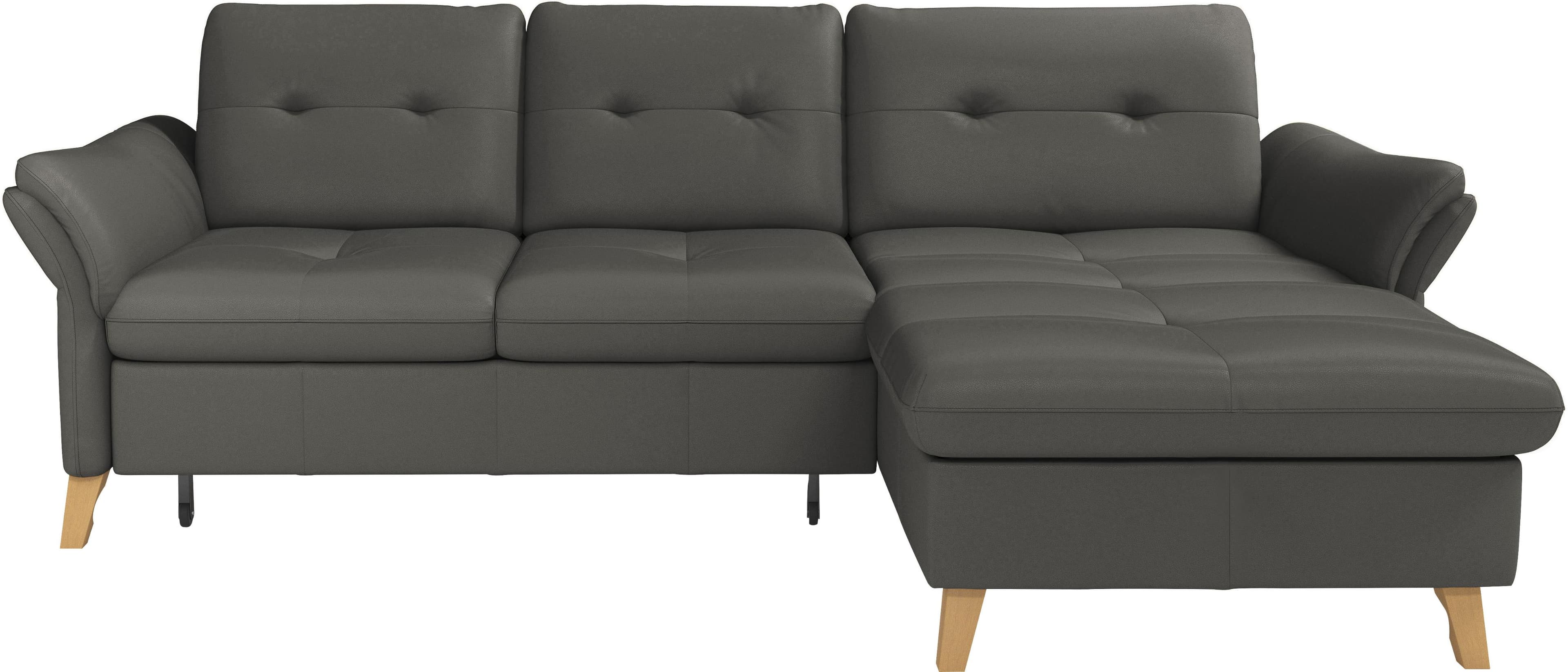 SIT & MORE Ecksofa Göteborg Grau Anthrazit mit Sitztiefenverstellung