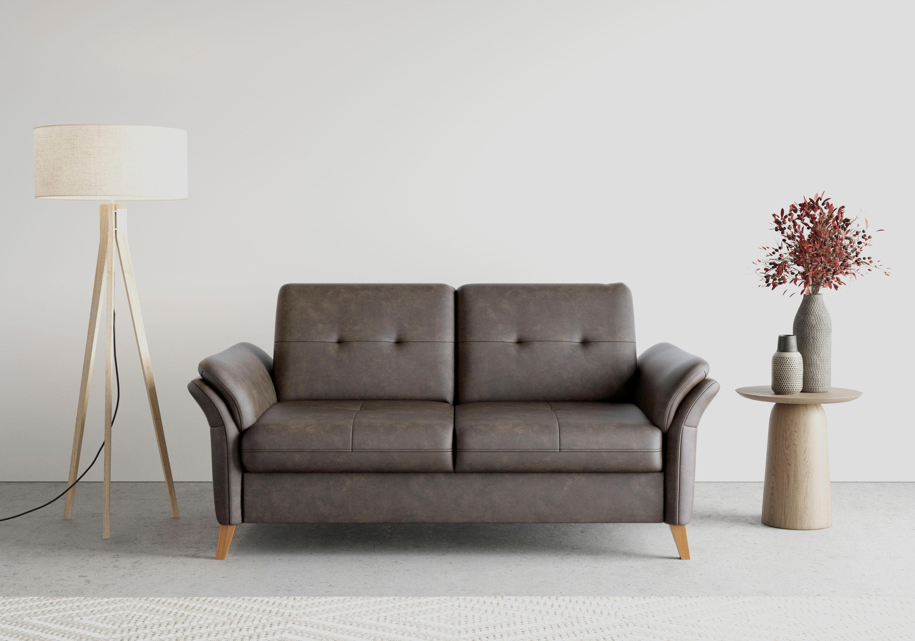 SIT & MORE Sofa Göteborg 3-Sitzer Braun mit Sitztiefenverstellung