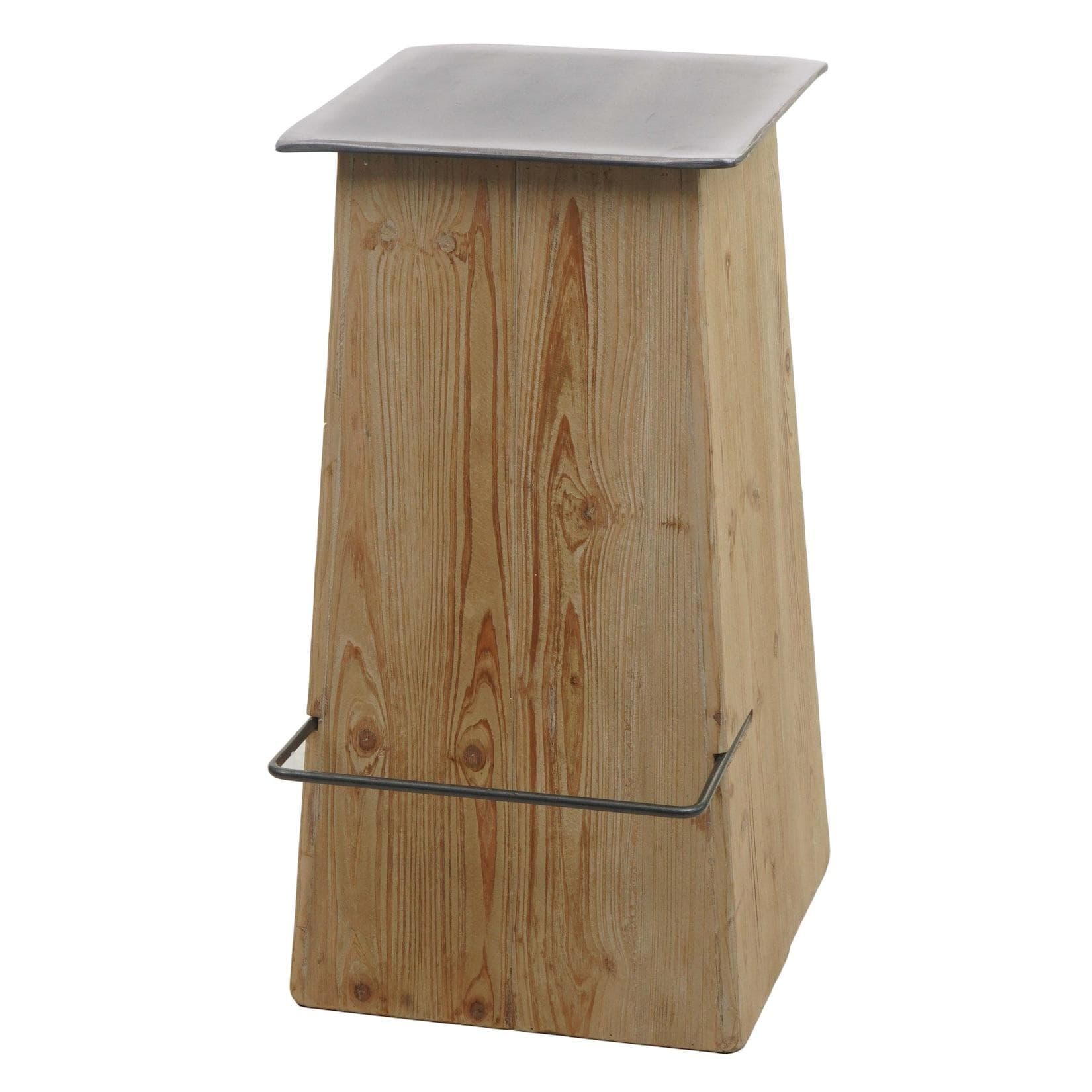 MCW Barhocker MCW-L76 Industrial Massivholz Natur Metall-Optik