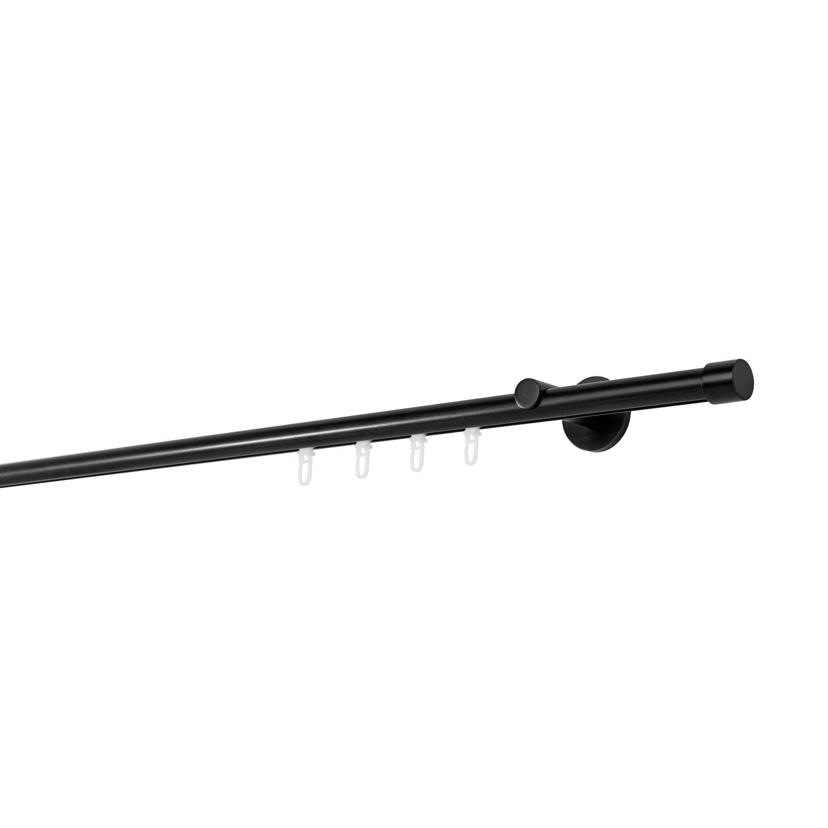 Ondeco Gardinenstange Schwarz Innenlauf 20mm Wandträger