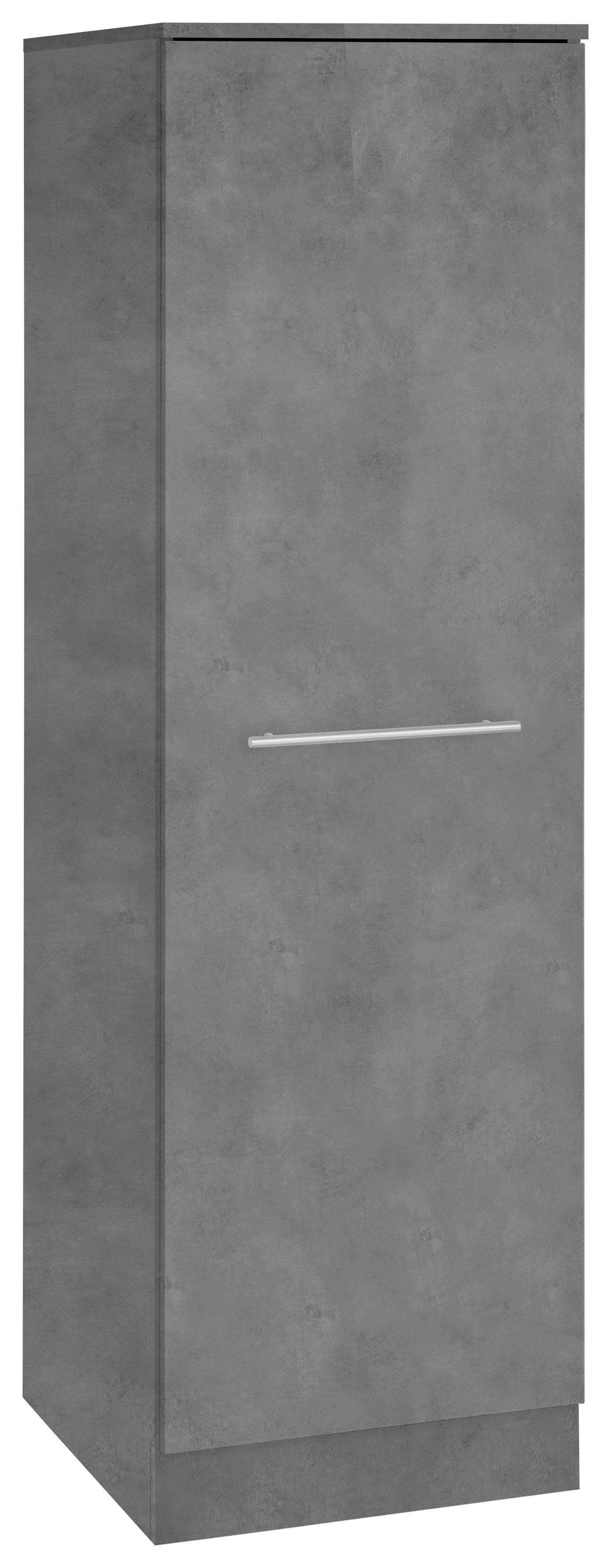 Wiho-Küchen Vorratsschrank Flexi2 Grau Betonfarben 4 Auszüge