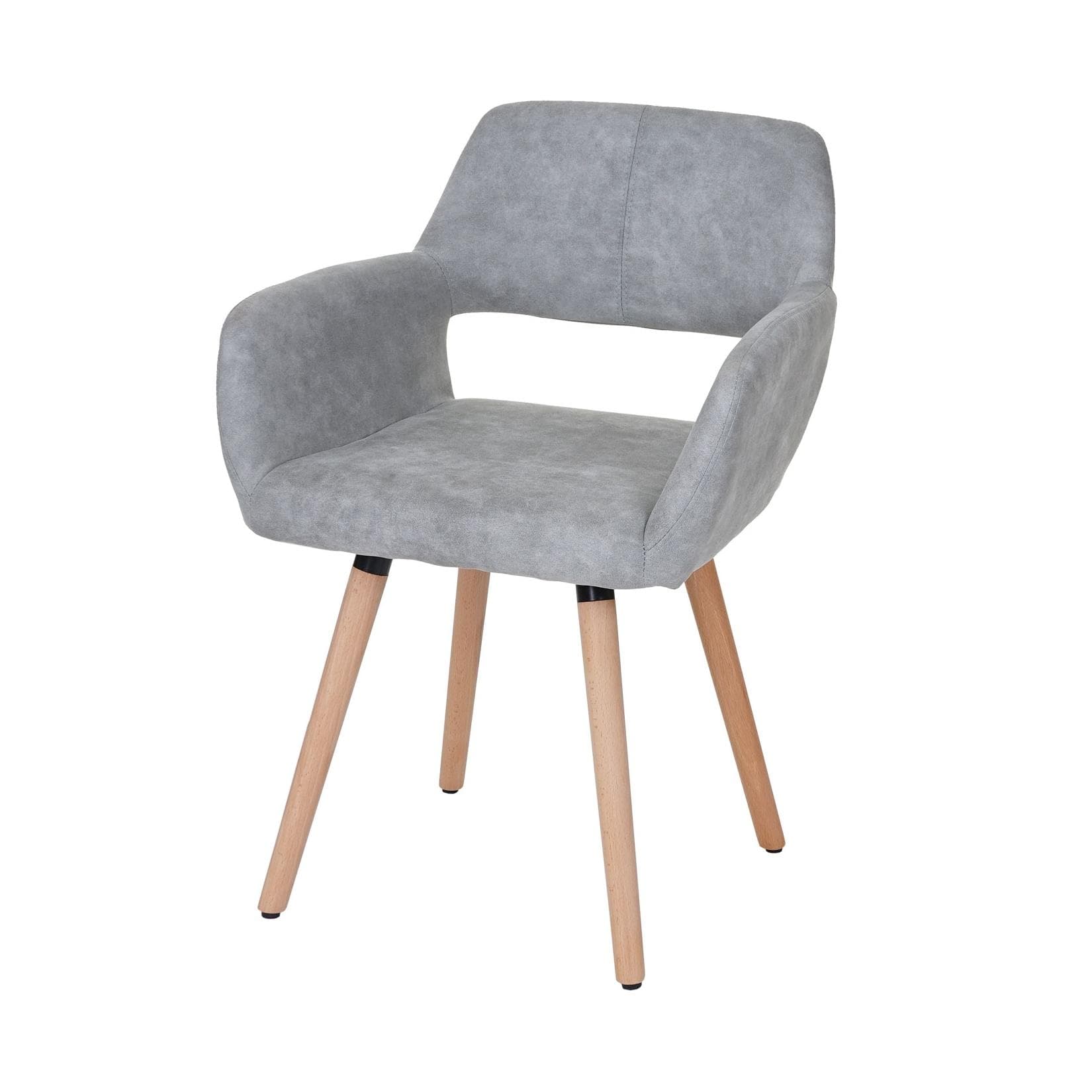 MCW Esszimmerstuhl MCW-A50 II Retro 50er Jahre Design Textil Grau