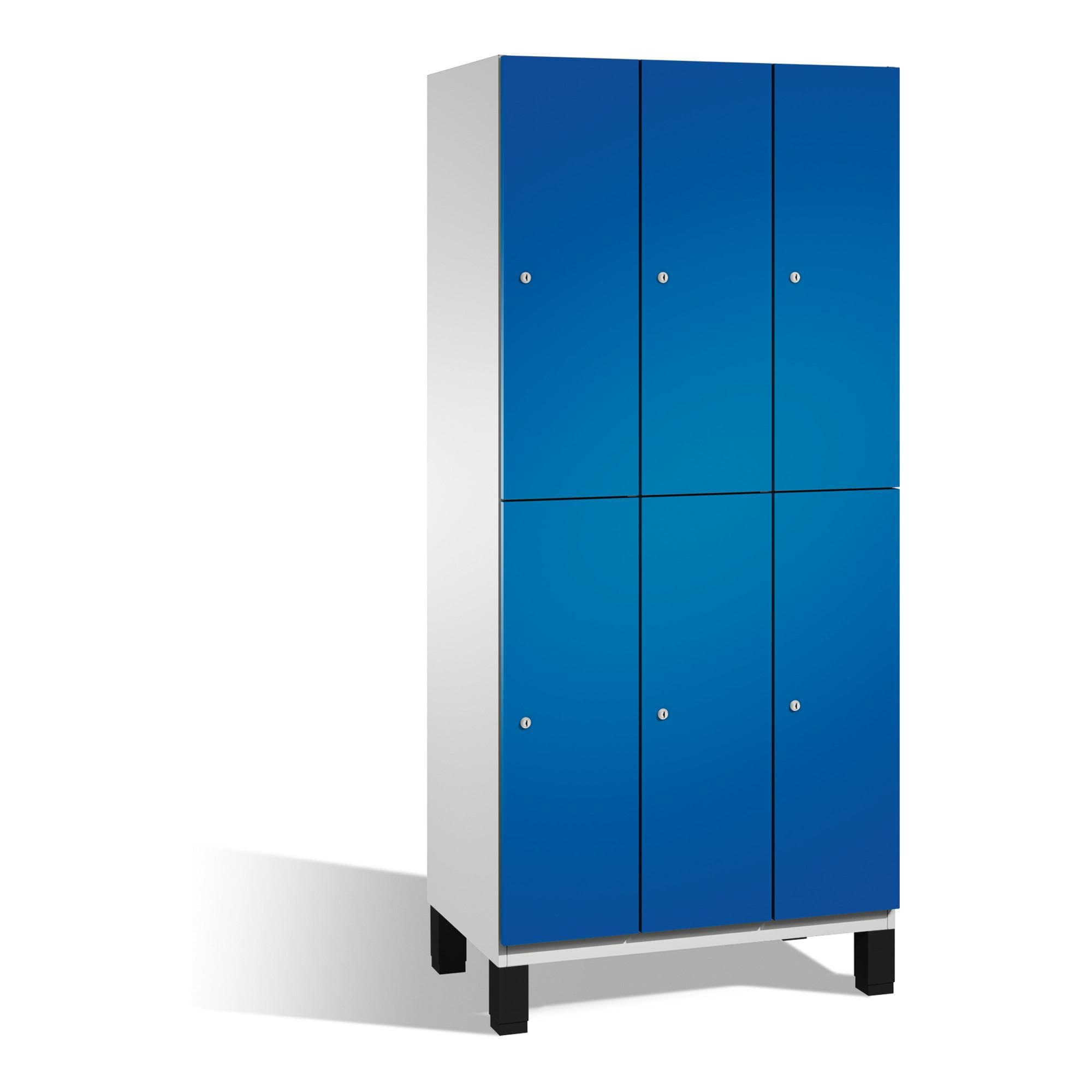 C+P Doppelstockspind Cambio 6 Fächer Front Enzianblau Korpus Lichtgrau