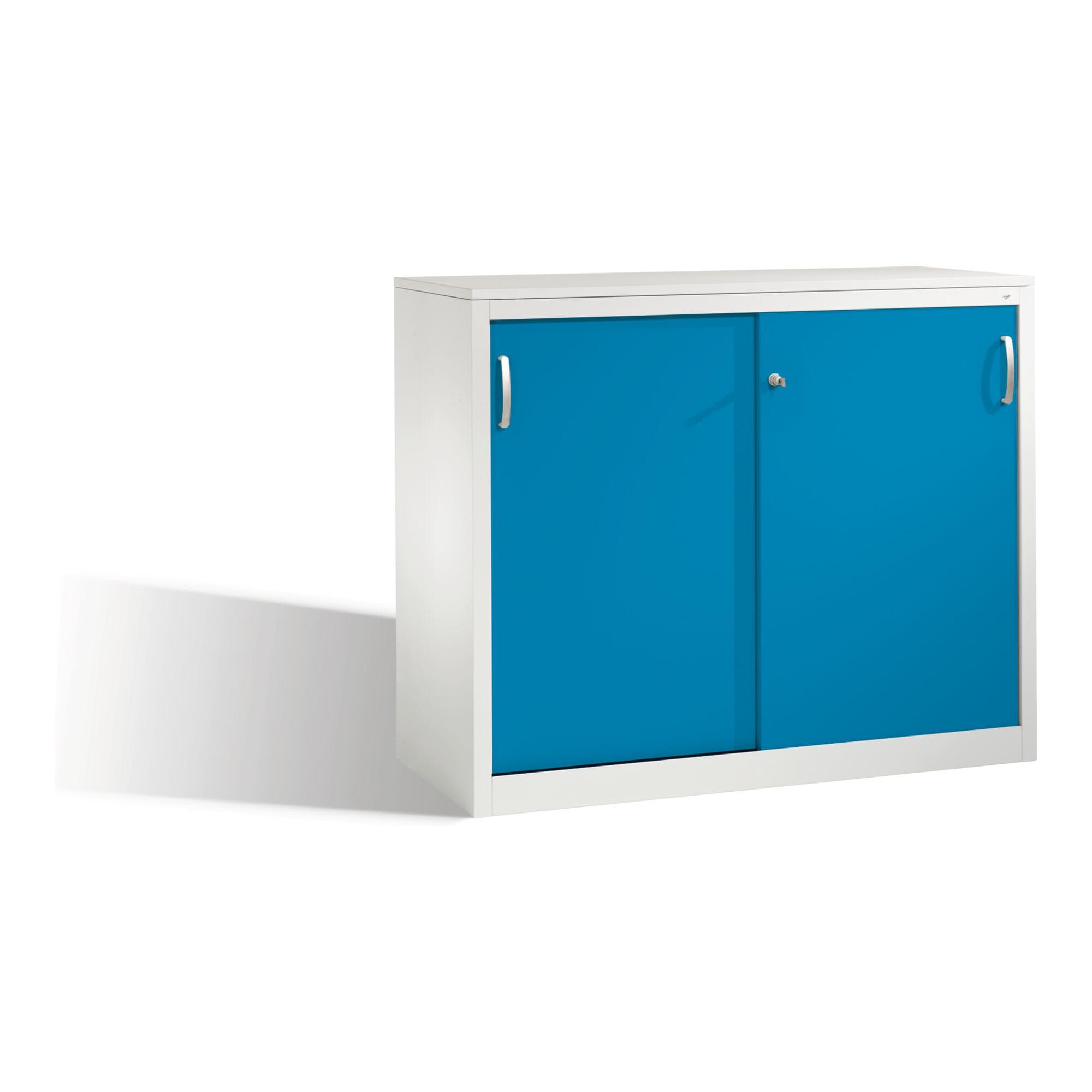 C+P Akten-Sideboard Acurado mit Schiebetüren, 2 Ordnerhöhen, Stahlkonstruktion