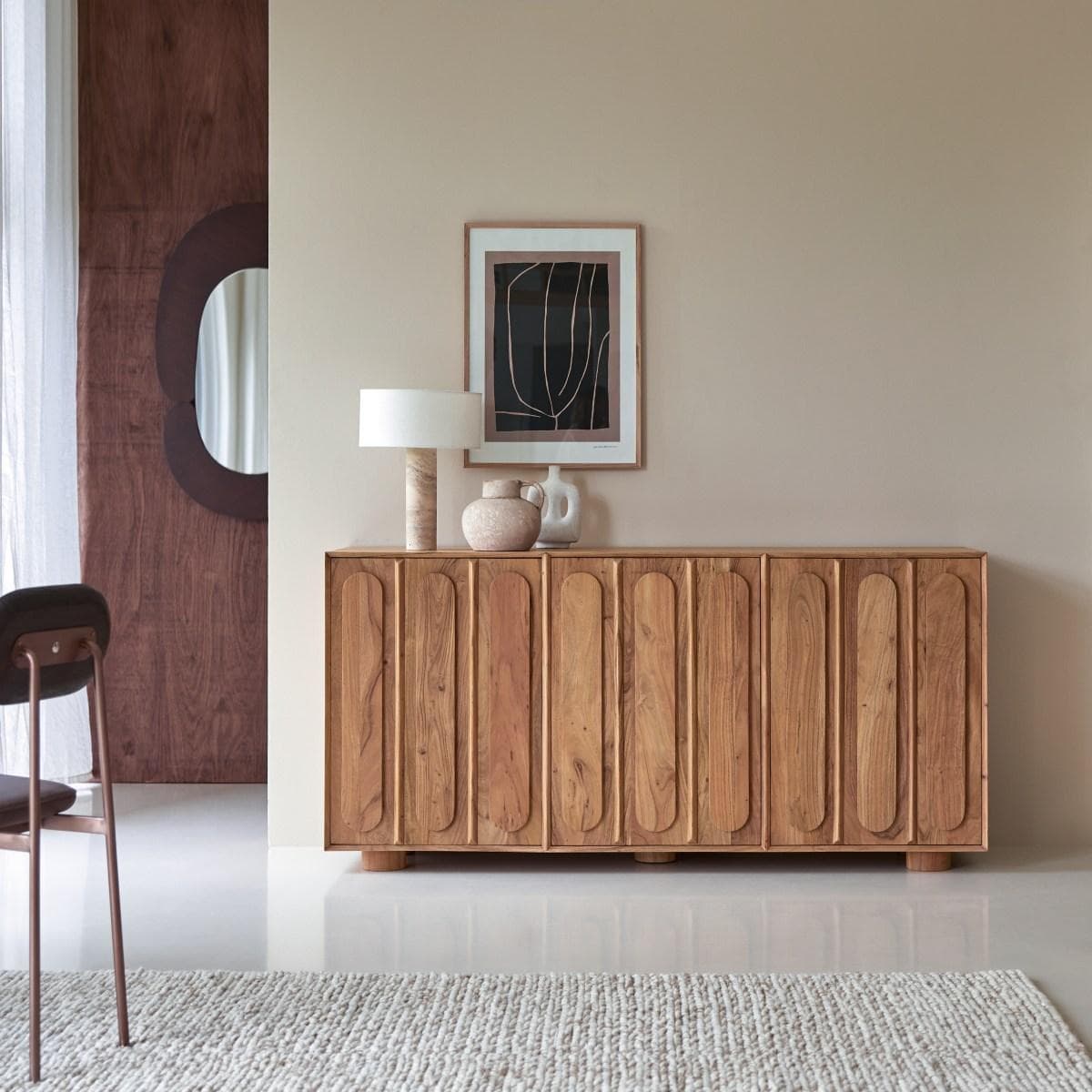 Tikamoon Buffet Olga Massivholz Braun 182 cm