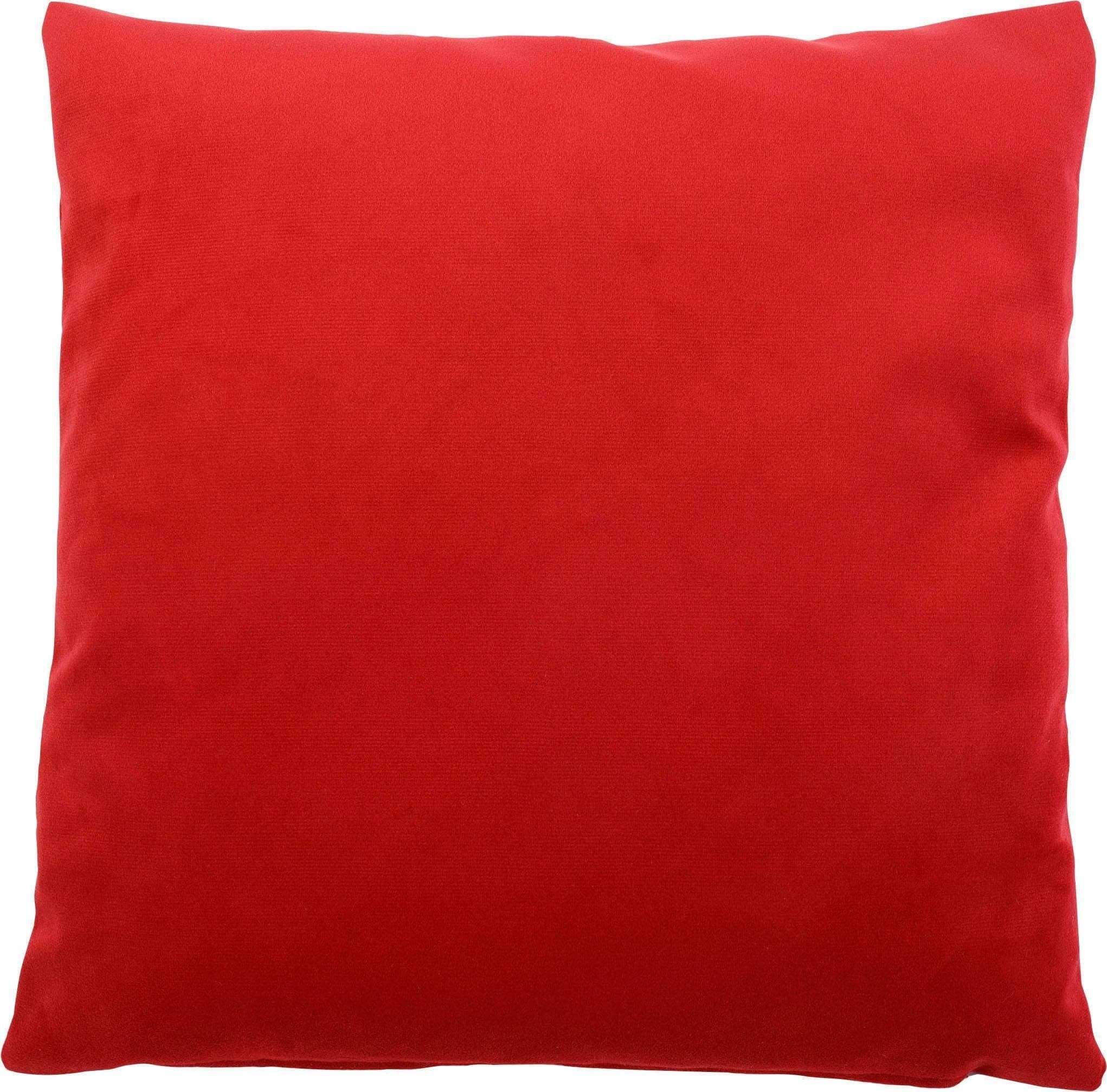 Gözze Dekokissenhülle Duval Rot 40x40 cm 2er Set