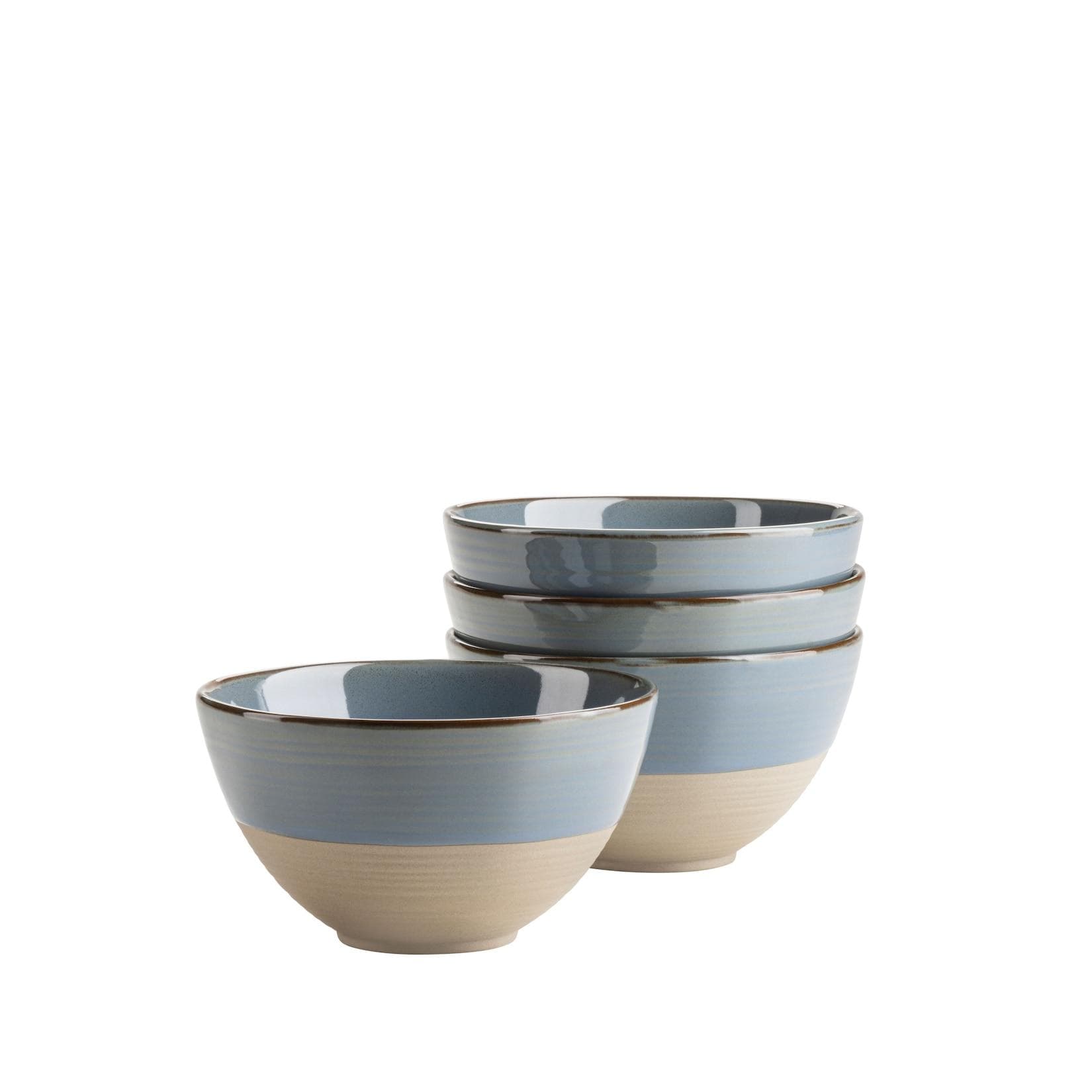 MÄSER Nottingham Müslischüssel Set 4-tlg. Blau/Grau Keramik