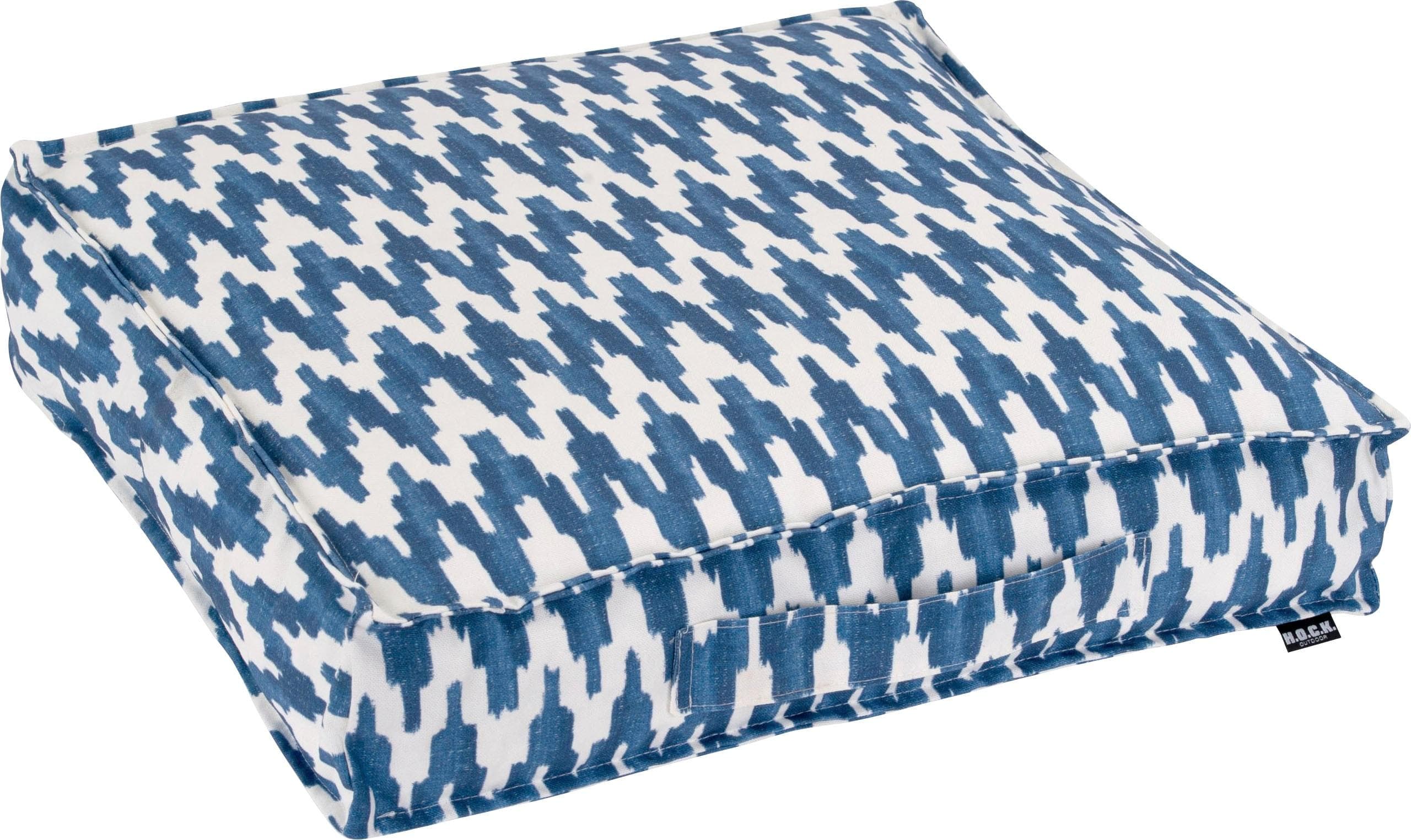 H.O.C.K. Sitzkissen Portal Blau Zick-Zack Outdoor