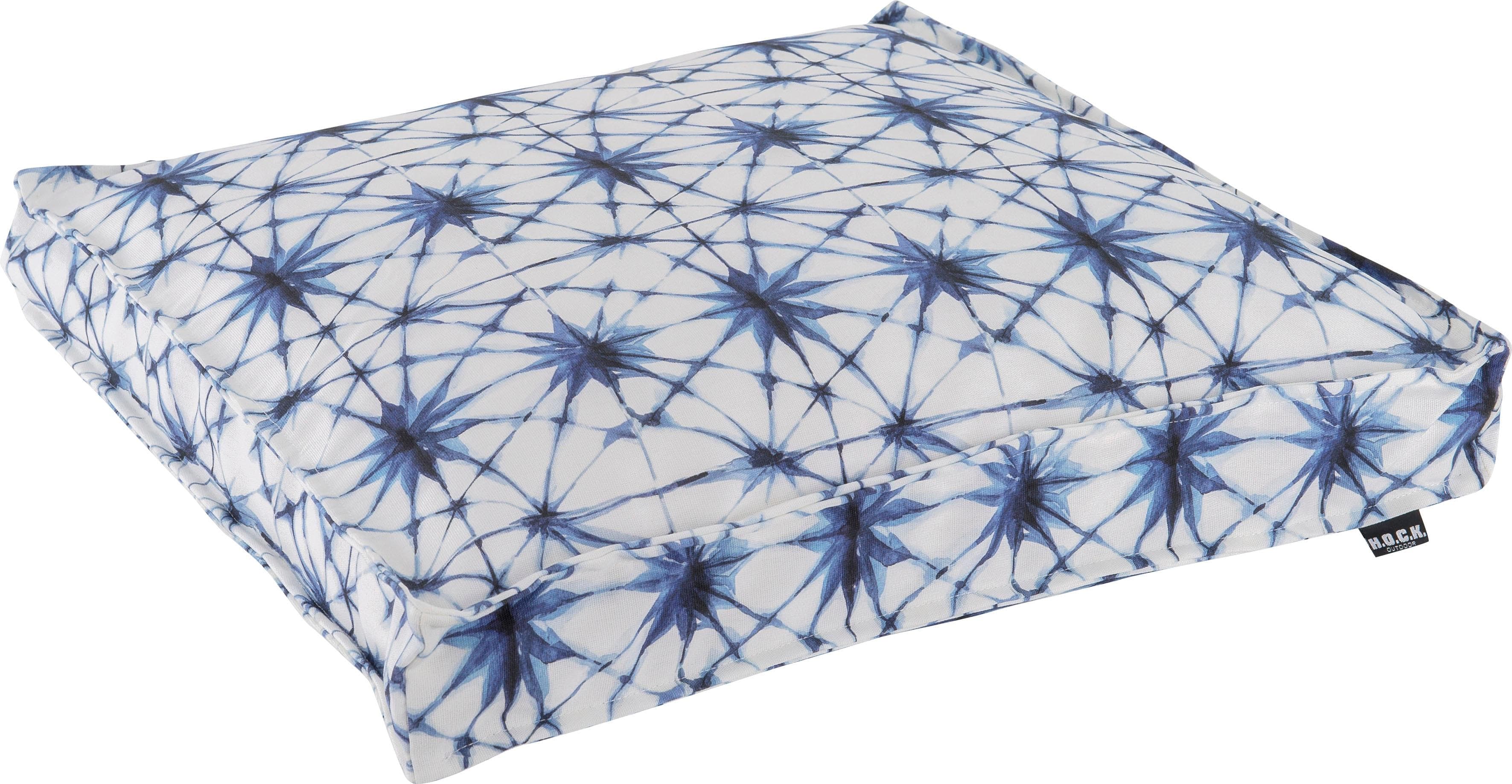 H.O.C.K. Sitzkissen Badu Batik Saphire Outdoor Blau
