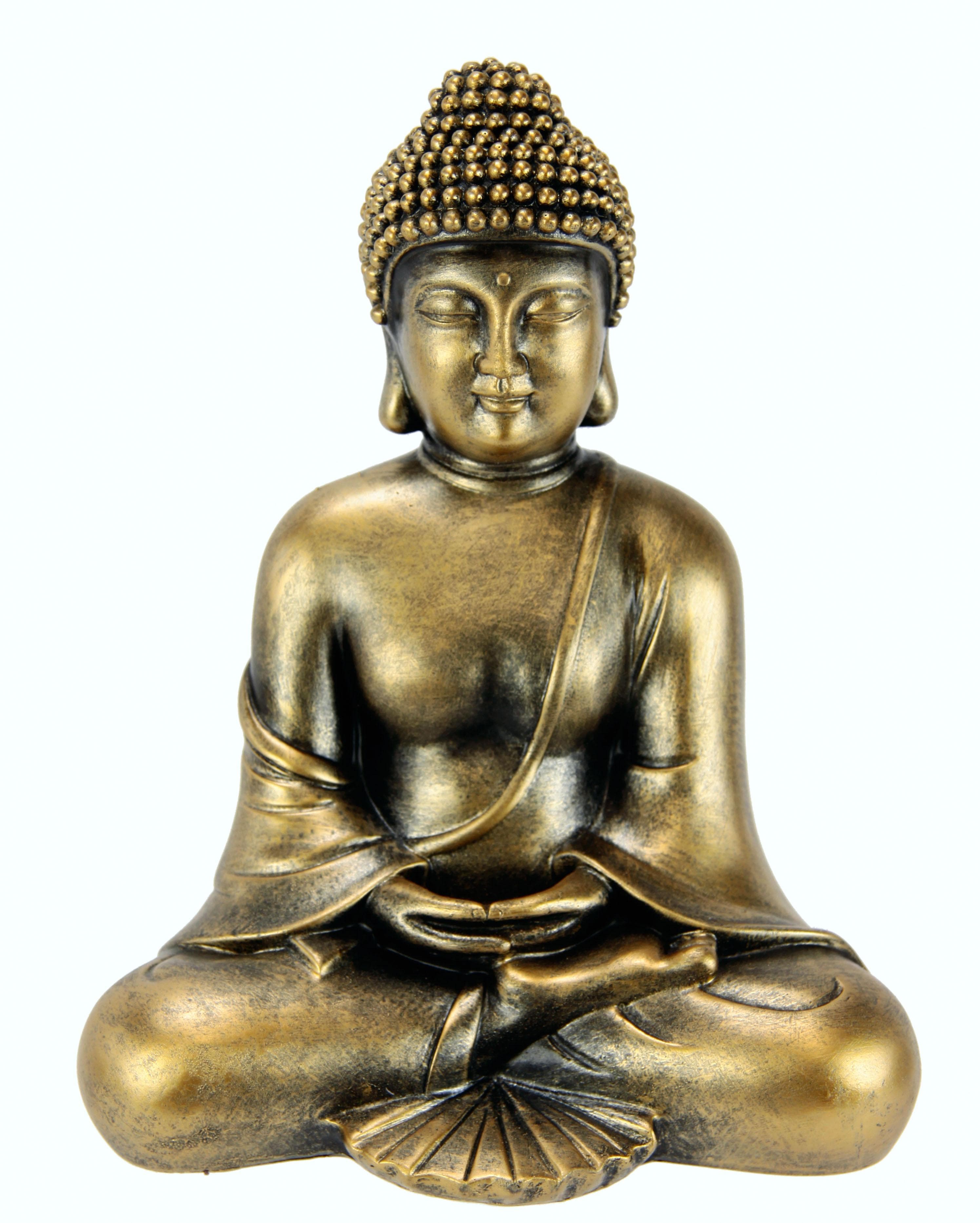 I.GE.A. Dekofigur Buddha Gold Polyresin