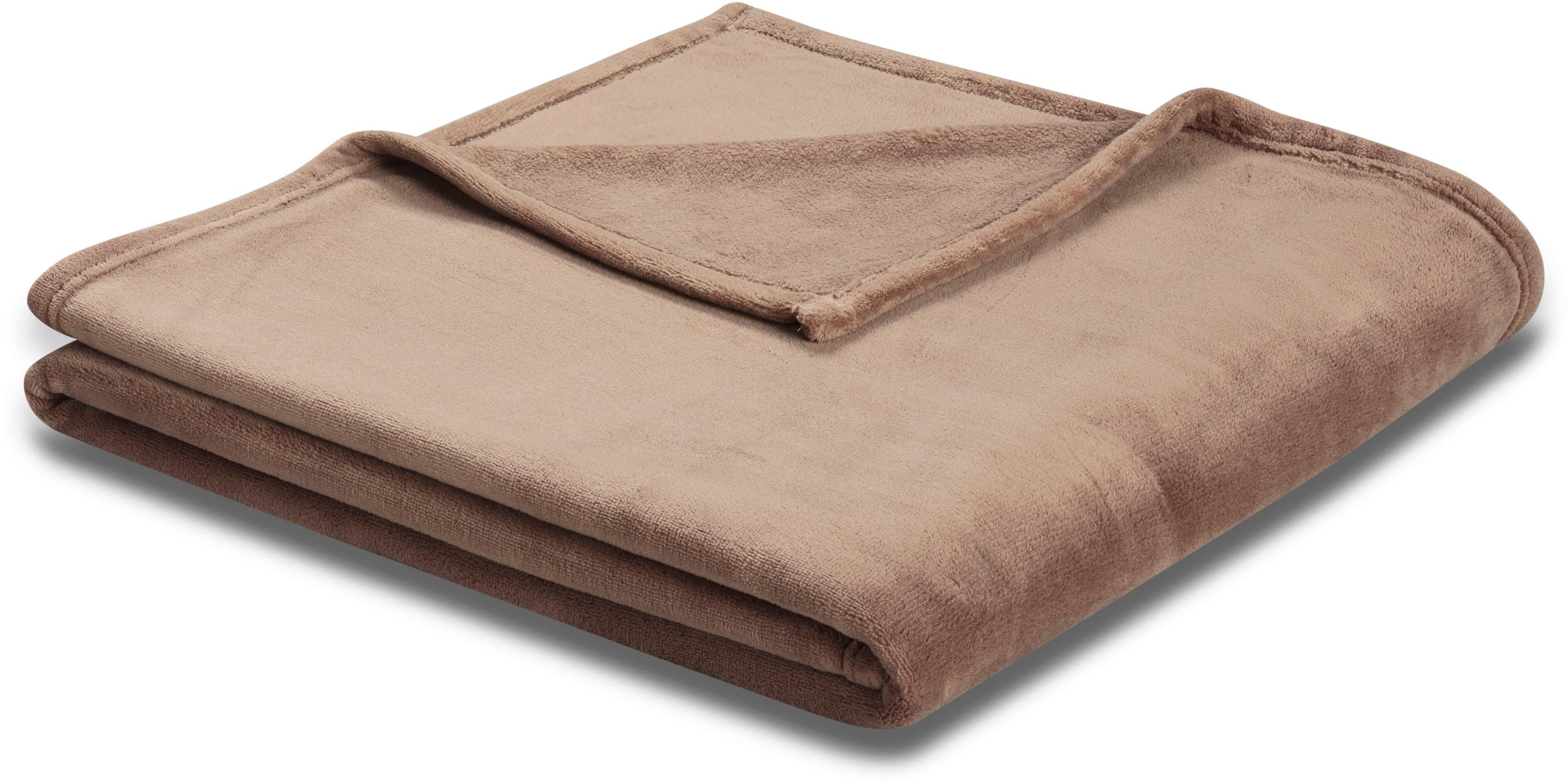 BIEDERLACK King Fleece Wohndecke Braun Palisade Kuscheldecke