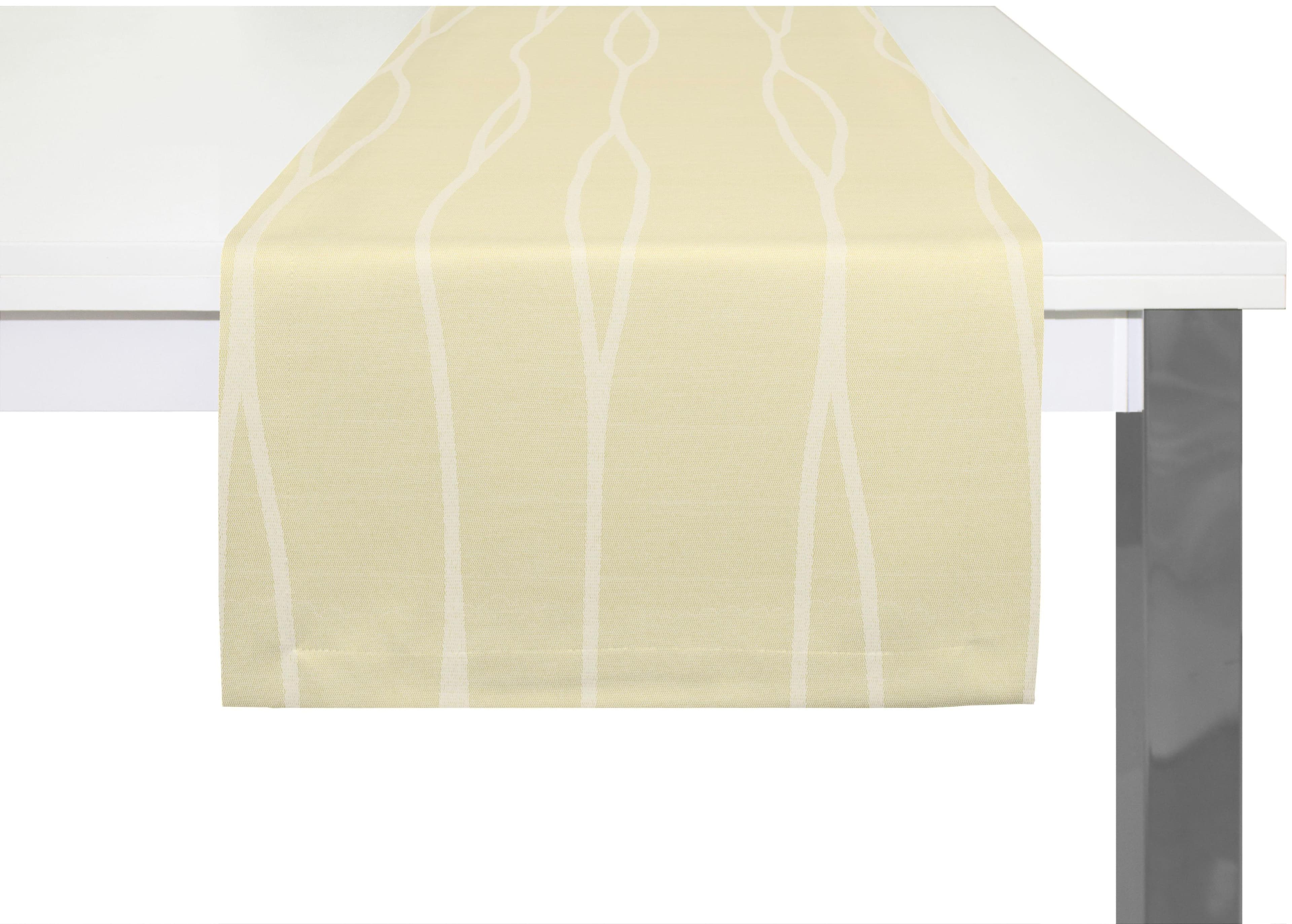 WIRTH Tischläufer LANGWASSER Beige 40x150cm Kunstfaser