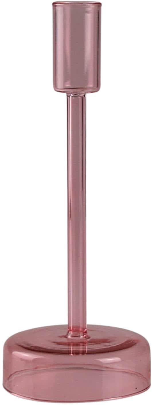 AM DESIGN Kerzenständer aus roséfarbenem Glas - Rosa