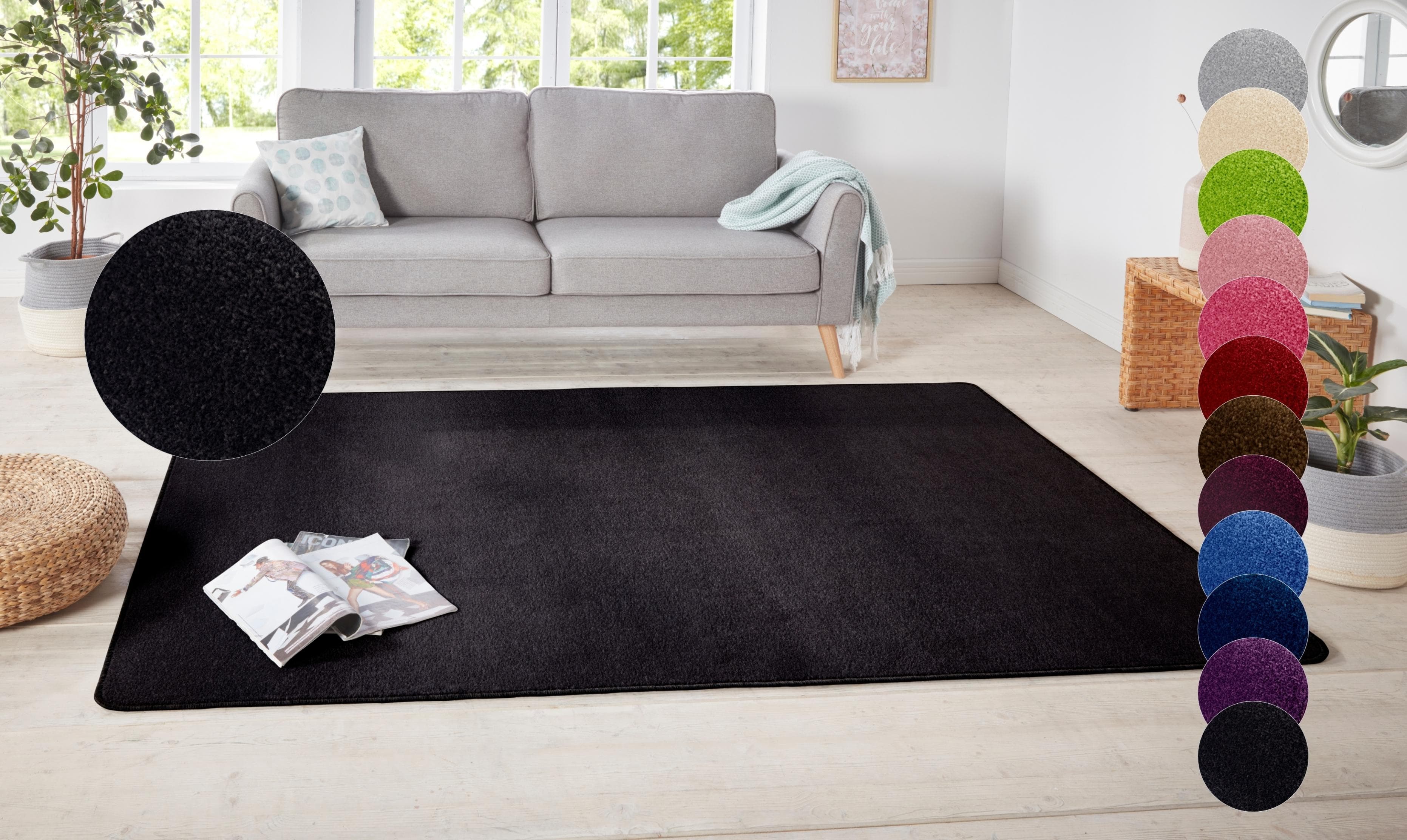 Hanse Home Shashi Teppich Schwarz