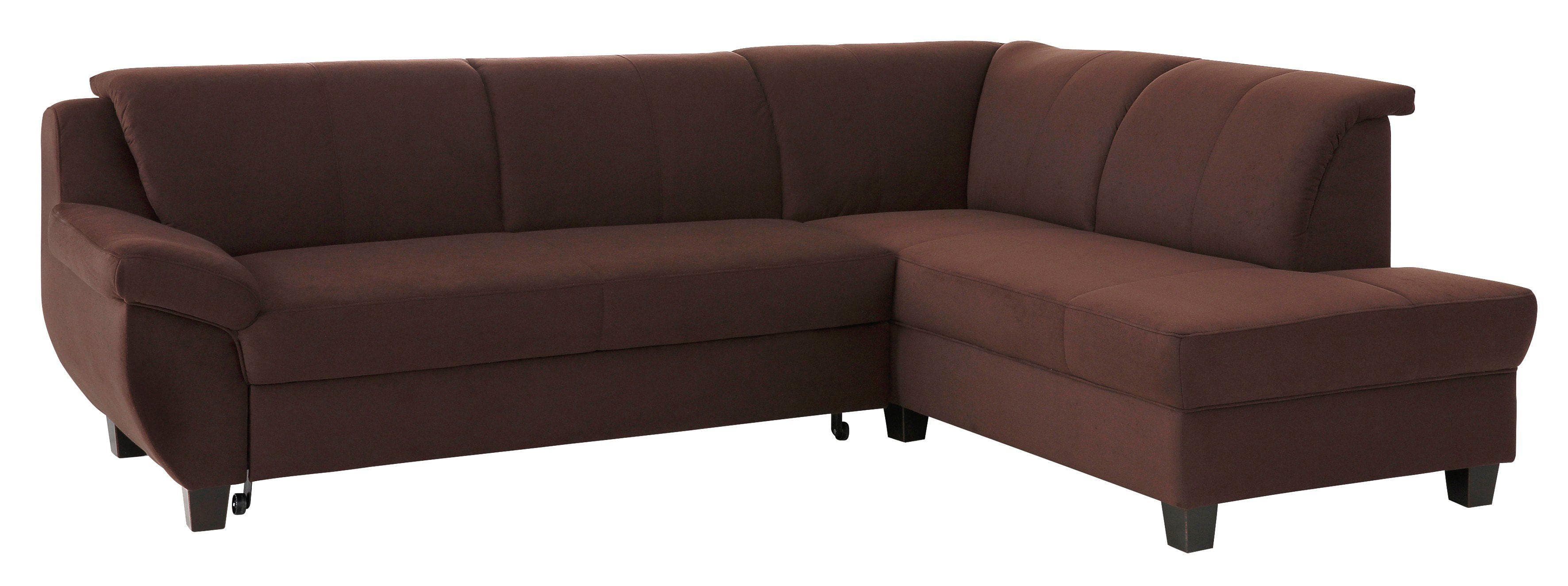 HOME AFFAIRE Yesterday Ecksofa L-Form Braun mit Bettfunktion