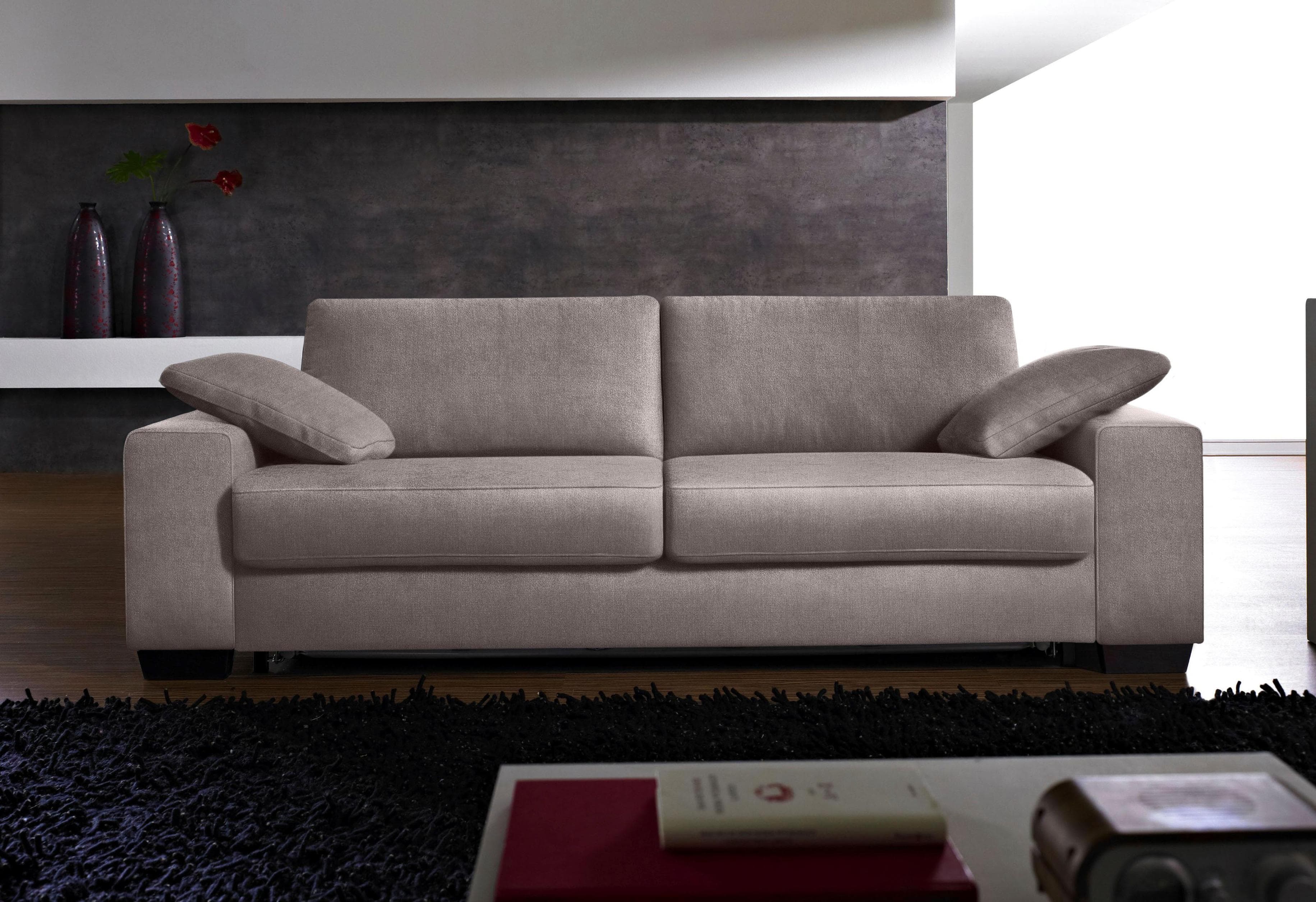 Schlafsofa BALI Norwalk Grau mit Gelschaummatratze