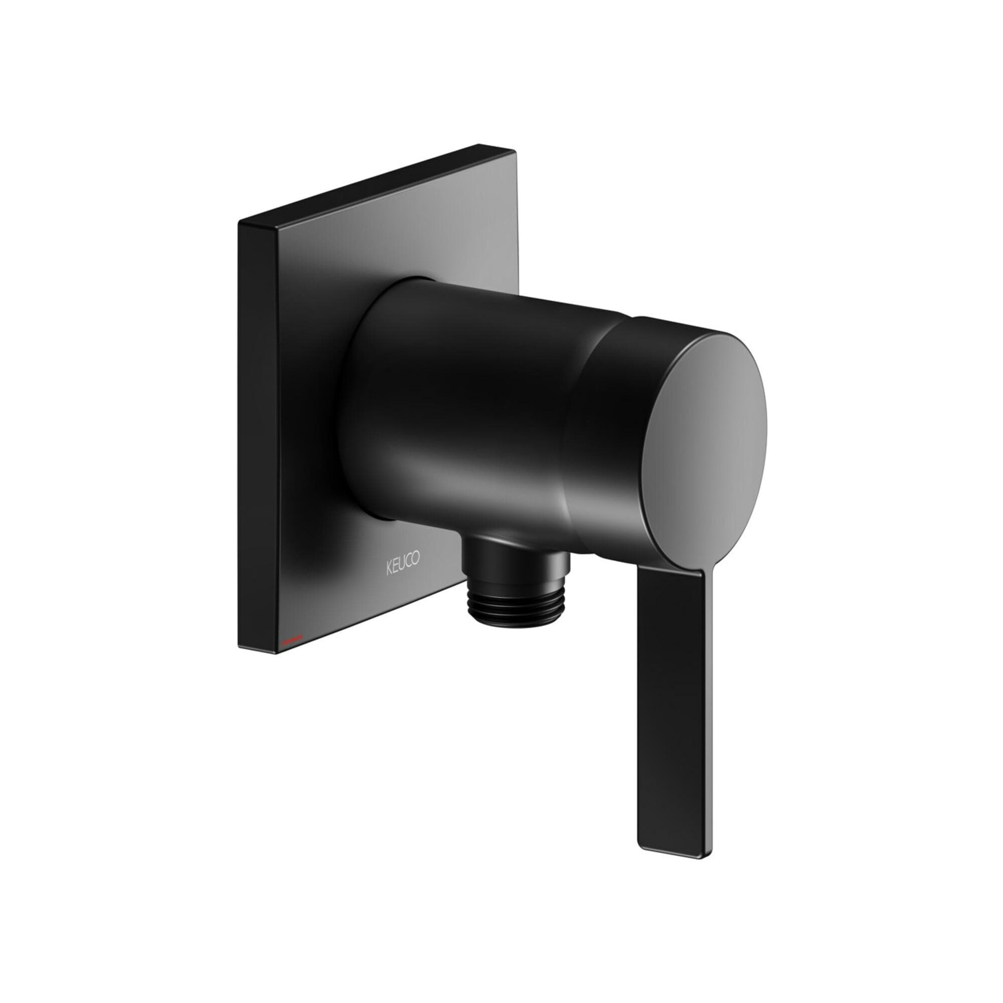 Keuco IXMO Pure Black Selection Brausearmatur Unterputz, m.Schlauchanschluss, eckig, schwarz matt