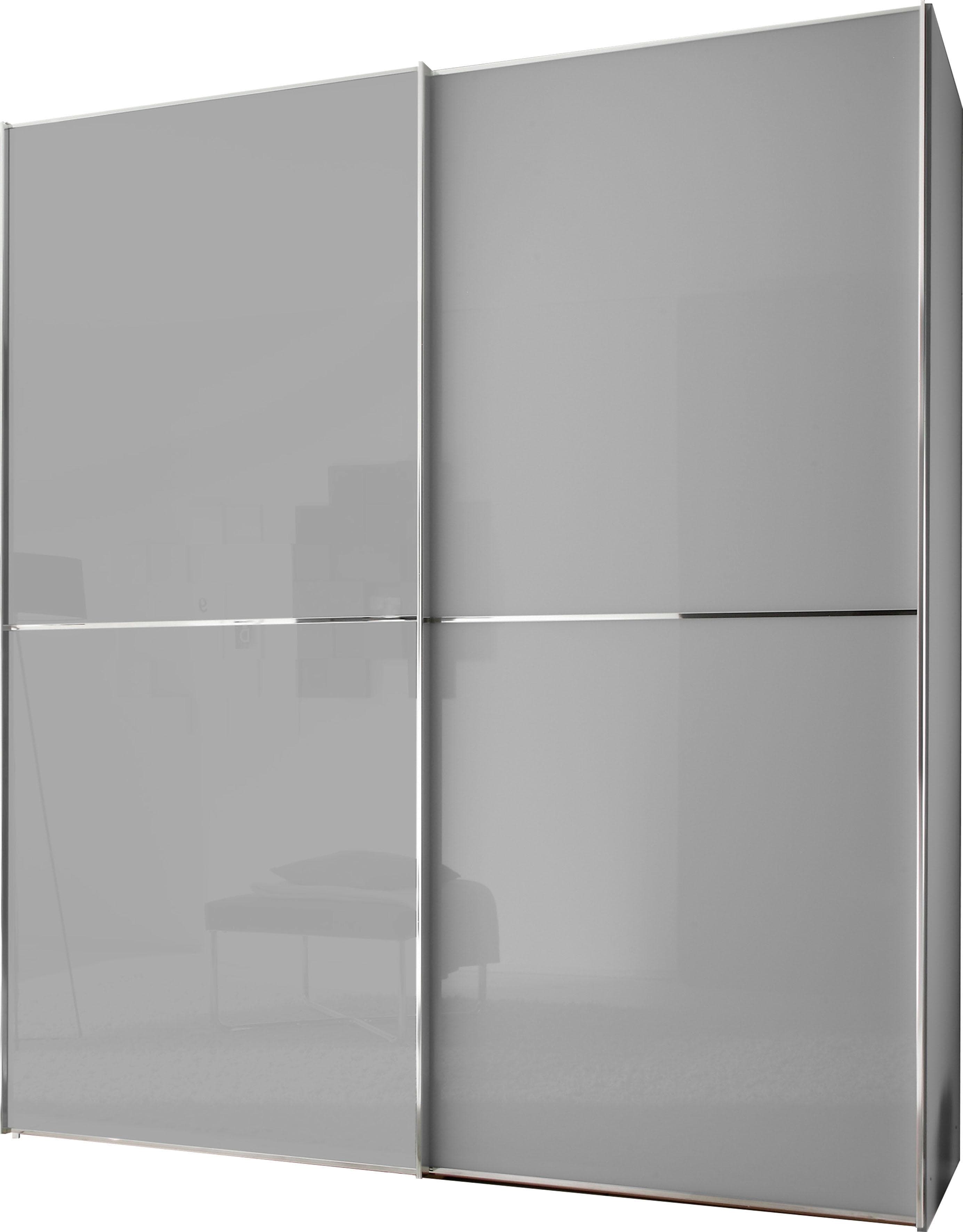 STAUD Schwebetürenschrank Sinfonie Plus Grau Glas 225 cm