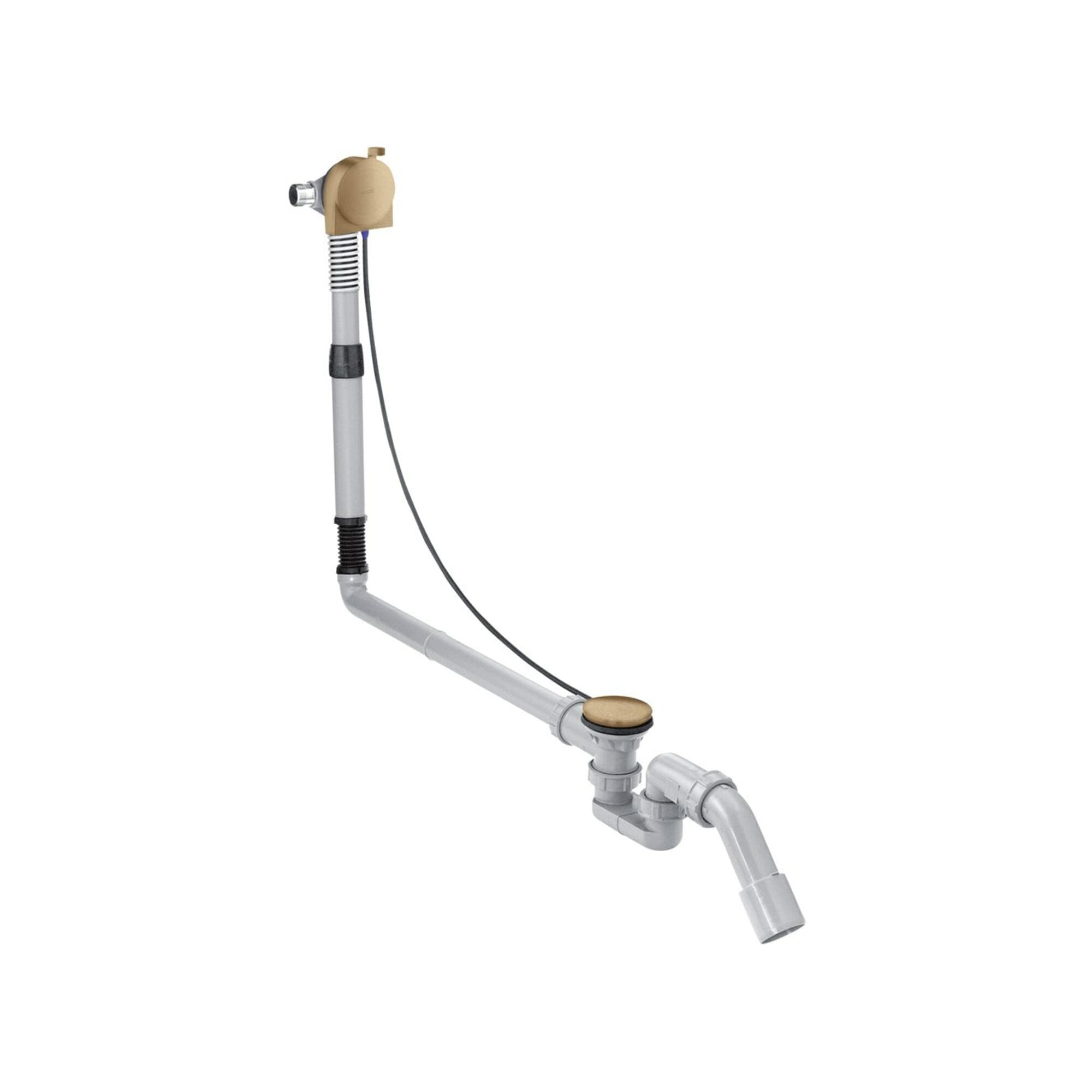 hansgrohe Exafill Komplettset 58317140 Wanneneinlauf, Ab- und Überlaufgarnitur, Brushed Bronze
