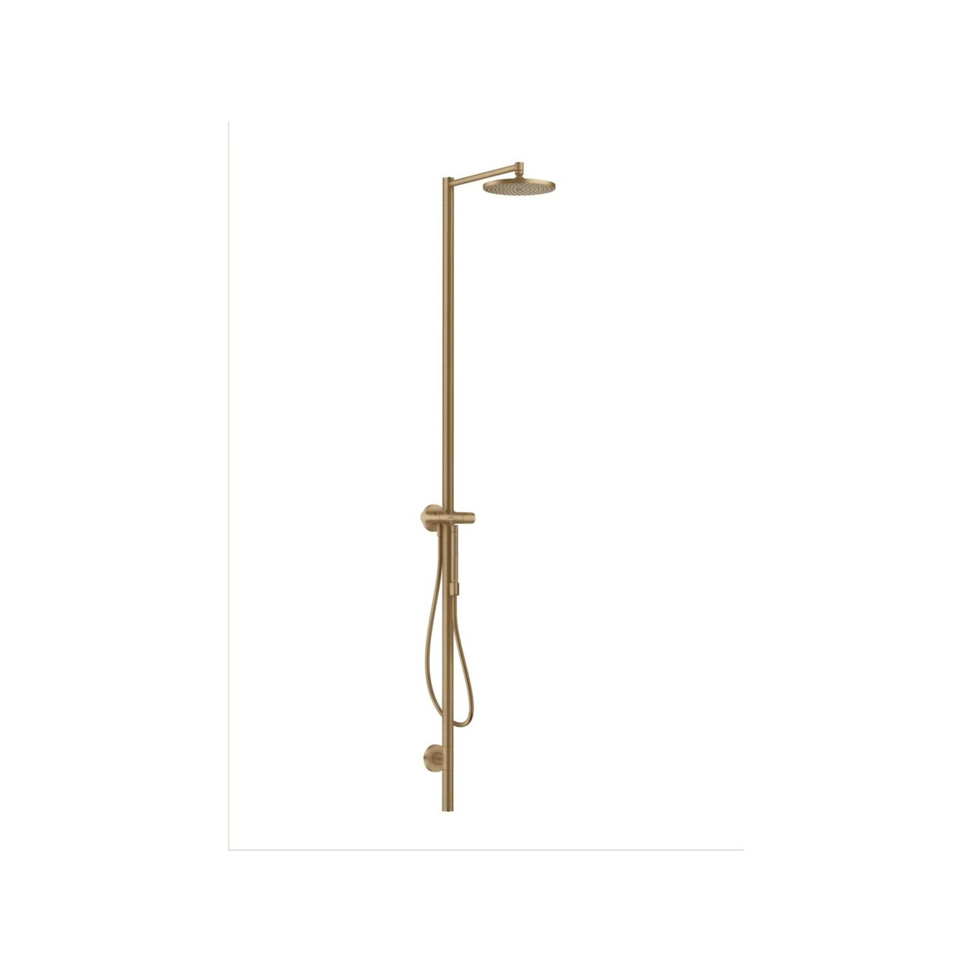 Hansgrohe Axor Starck Duschsäule 12670140 mit Kopfbrause, Handbrause, gebürstetes Bronze