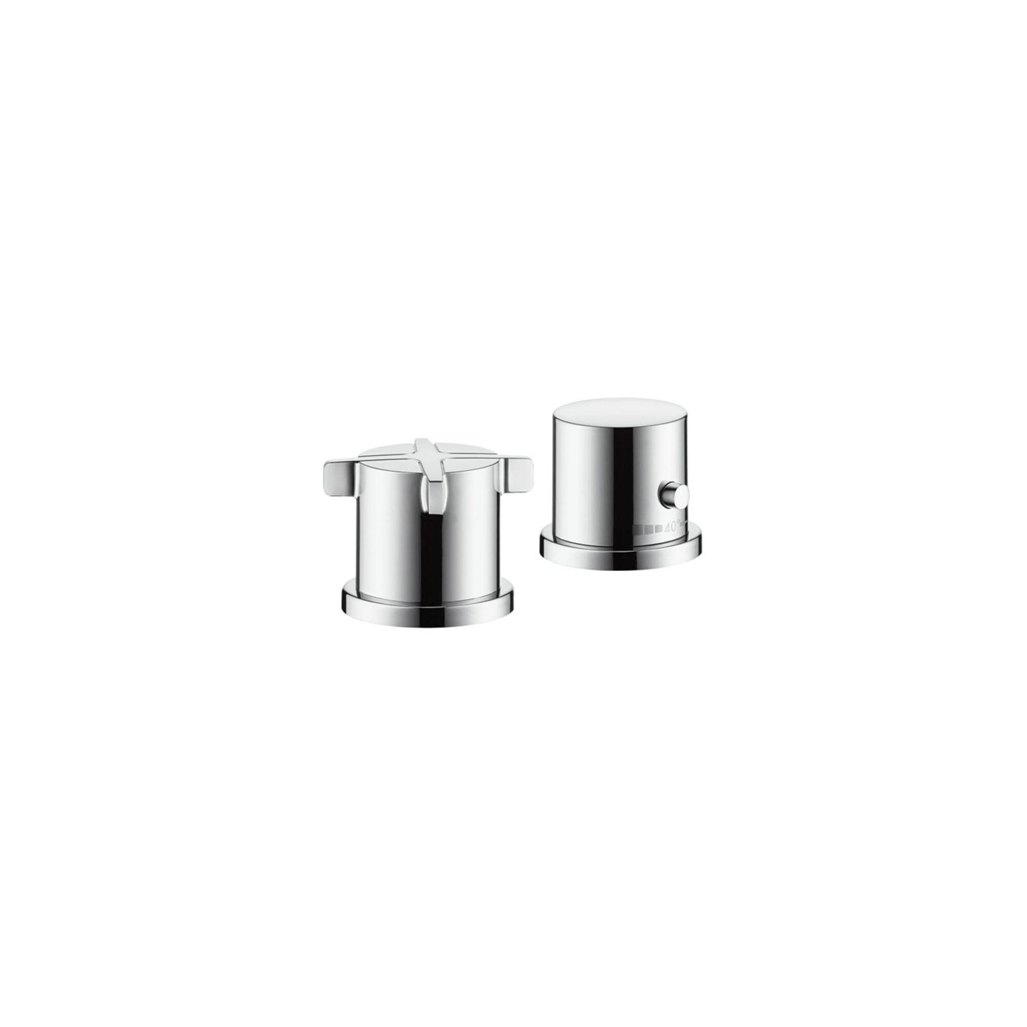 hansgrohe Axor Citterio E 2-Loch-Wannenrandarmatur Chrom Thermostat