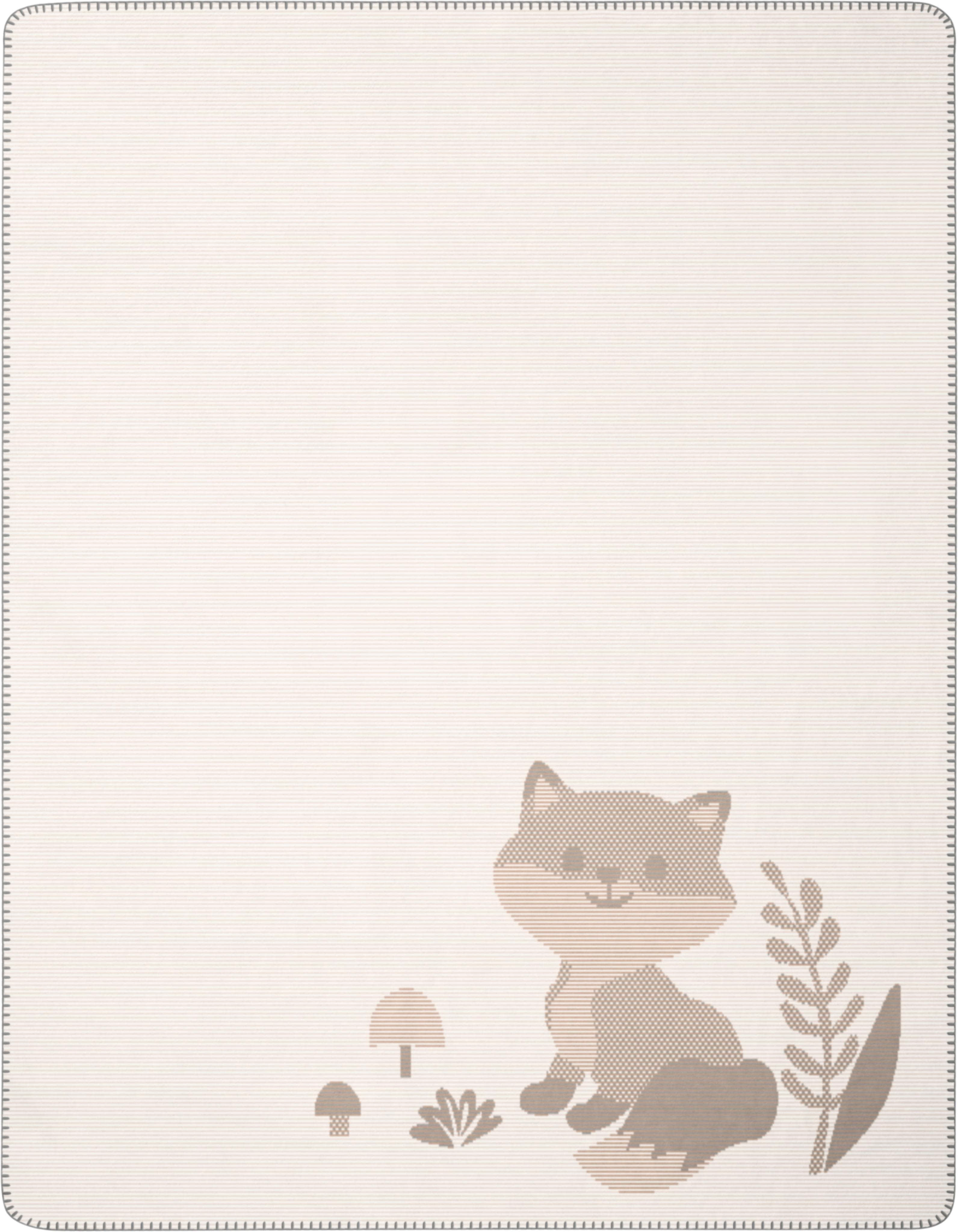 Biederlack Babydecke Foxy Beige 75x100cm Baumwolle Polyacryl Polyester