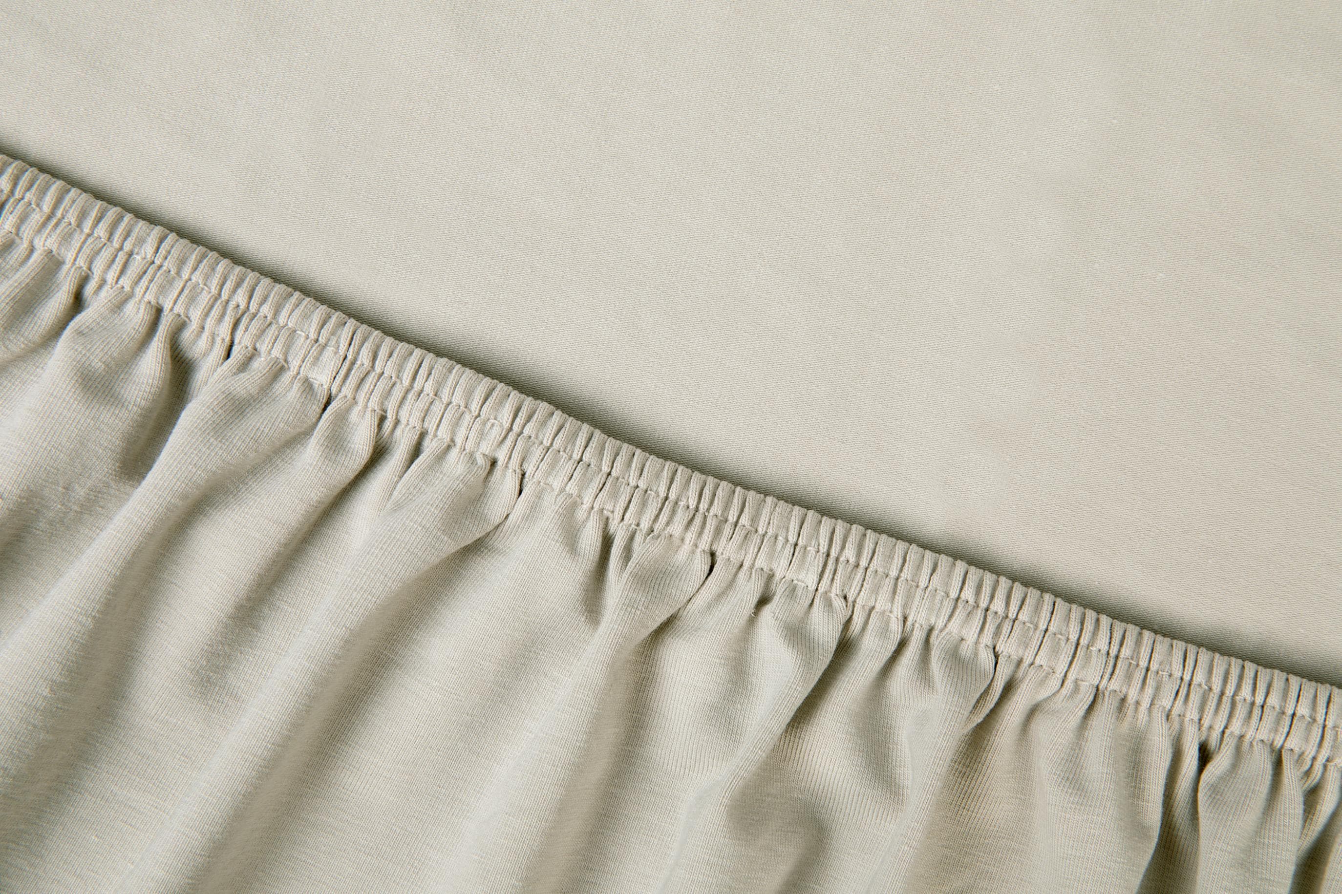 Kayori Spannbettlaken Shizu Jersey Baumwolle Beige