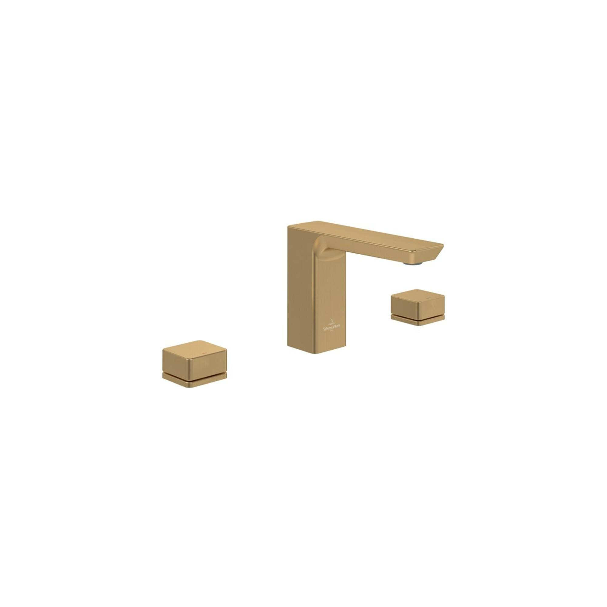 Villeroy und Boch Subway 3.0 Dreiloch-Waschtischarmatur Brushed Gold