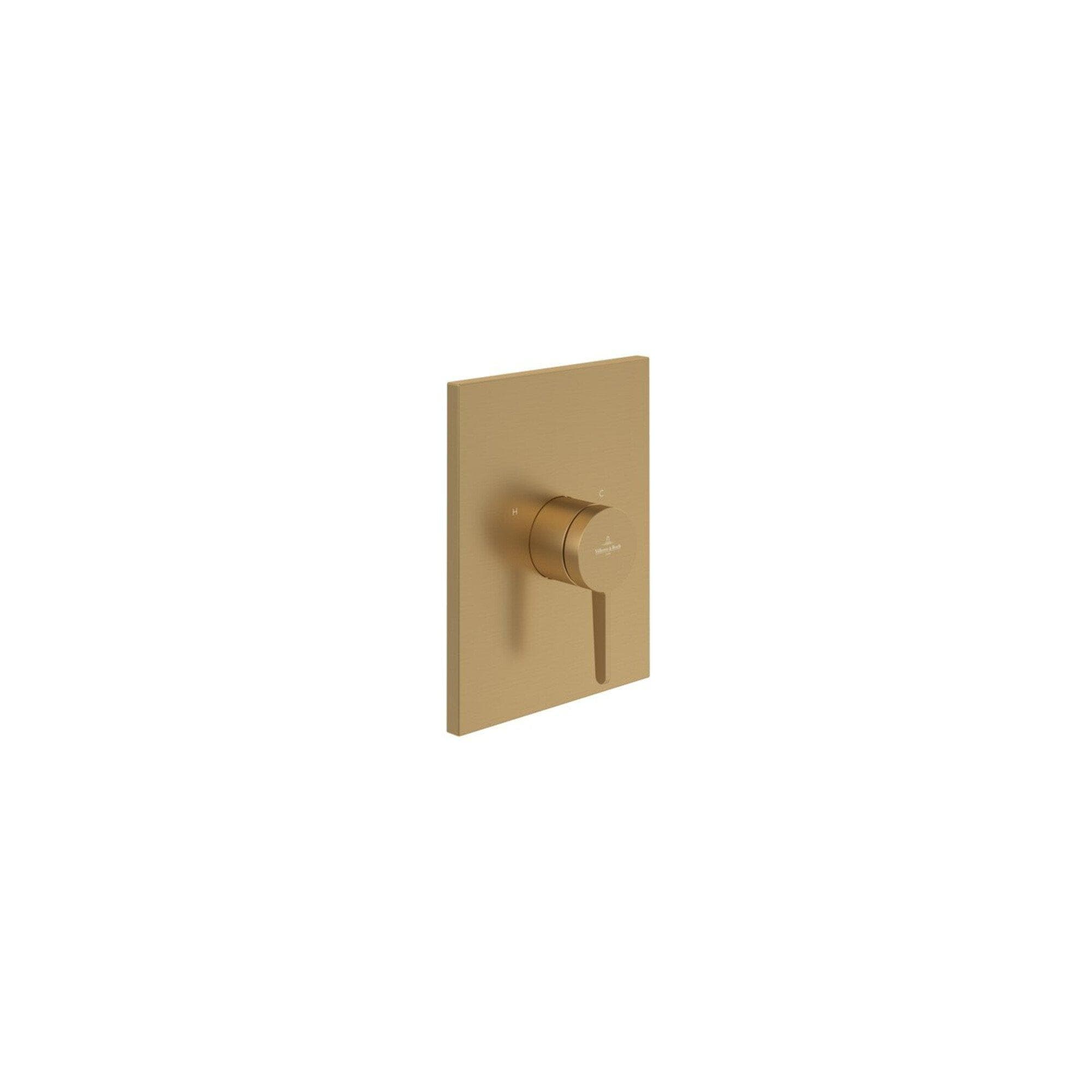 Villeroy und Boch Conum Fertigmontageset TVS12700400076 Unterputz-Einhebel-Duscharmatur Brushed Gold
