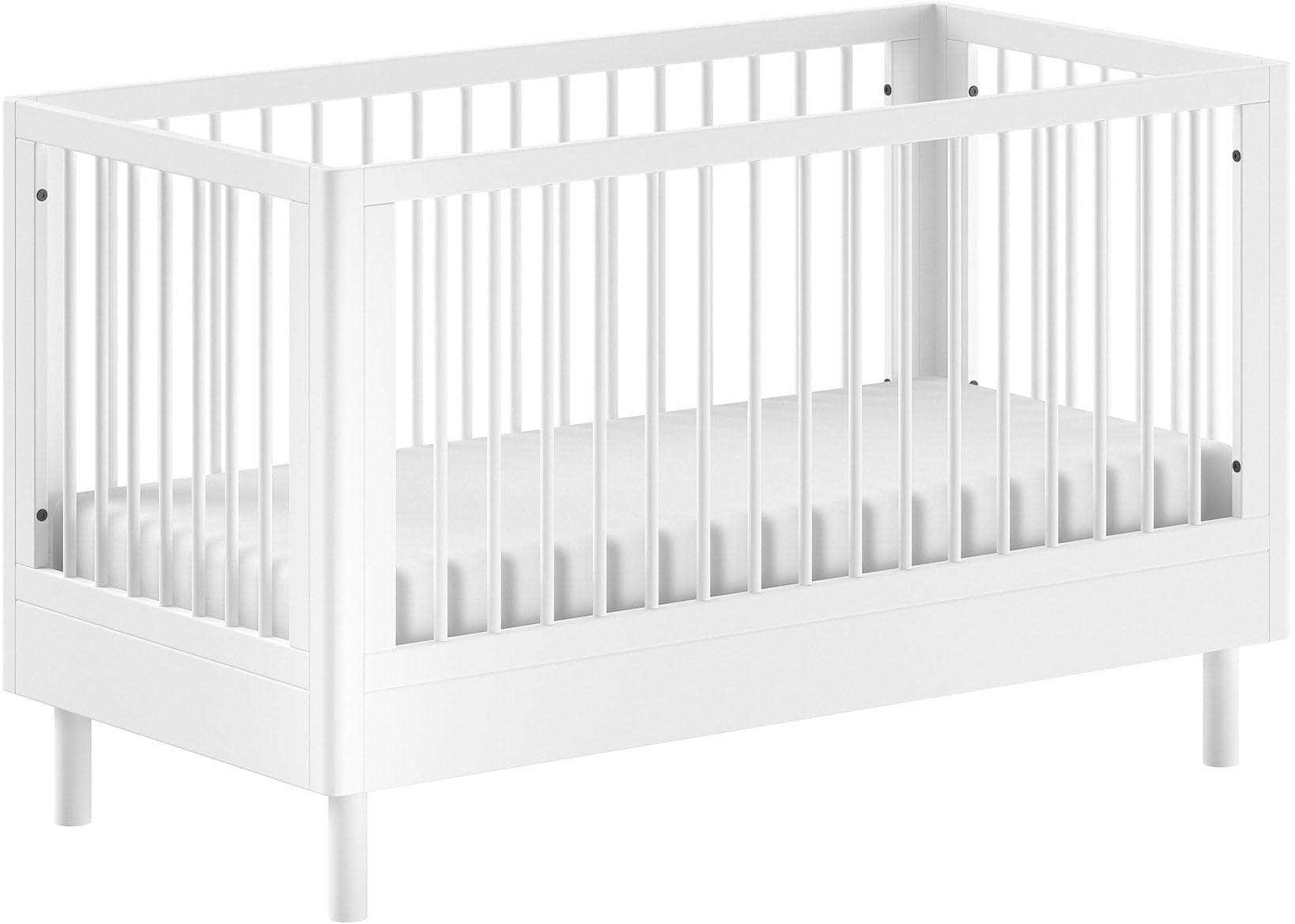 Home Affaire Forrest Babybett Massivholz Weiß 3-fach Höhenverstellbar