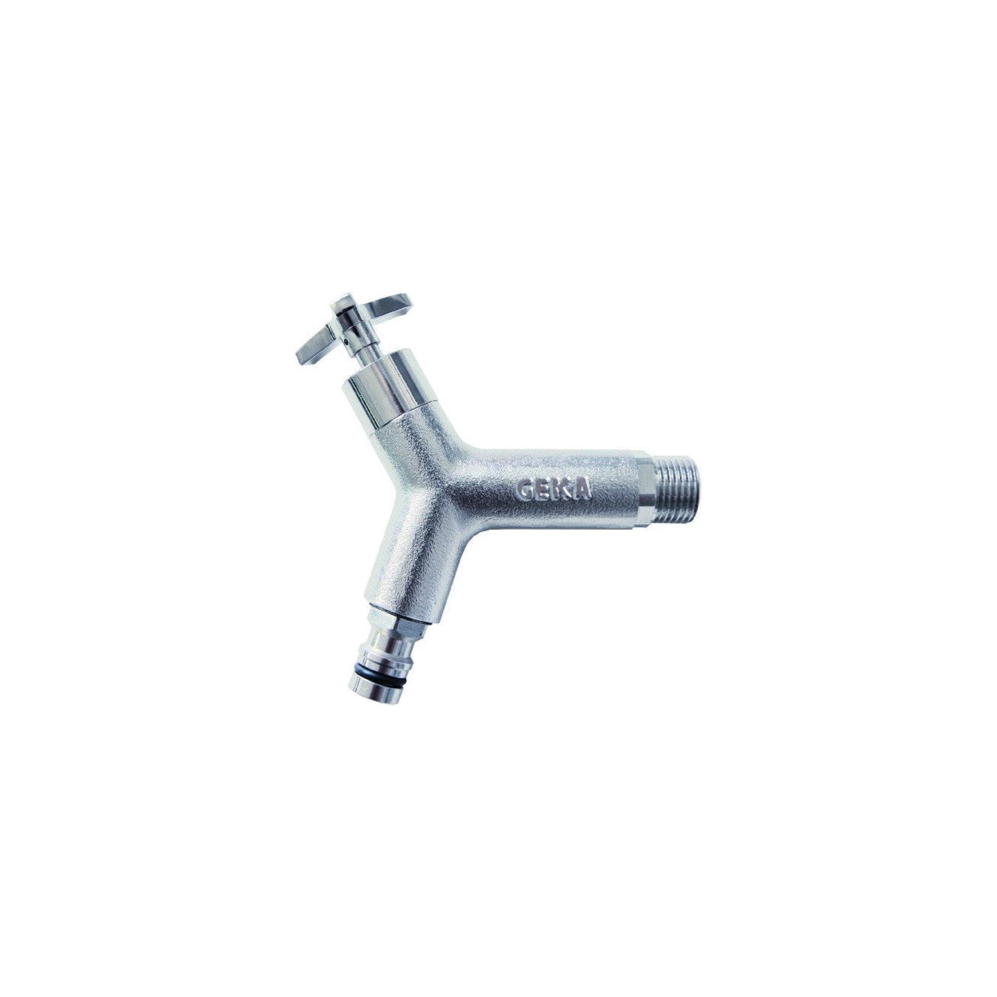 GEKA plus-Design Wasserhahn AG G 1/2" MS Cr m. Stecker Karte