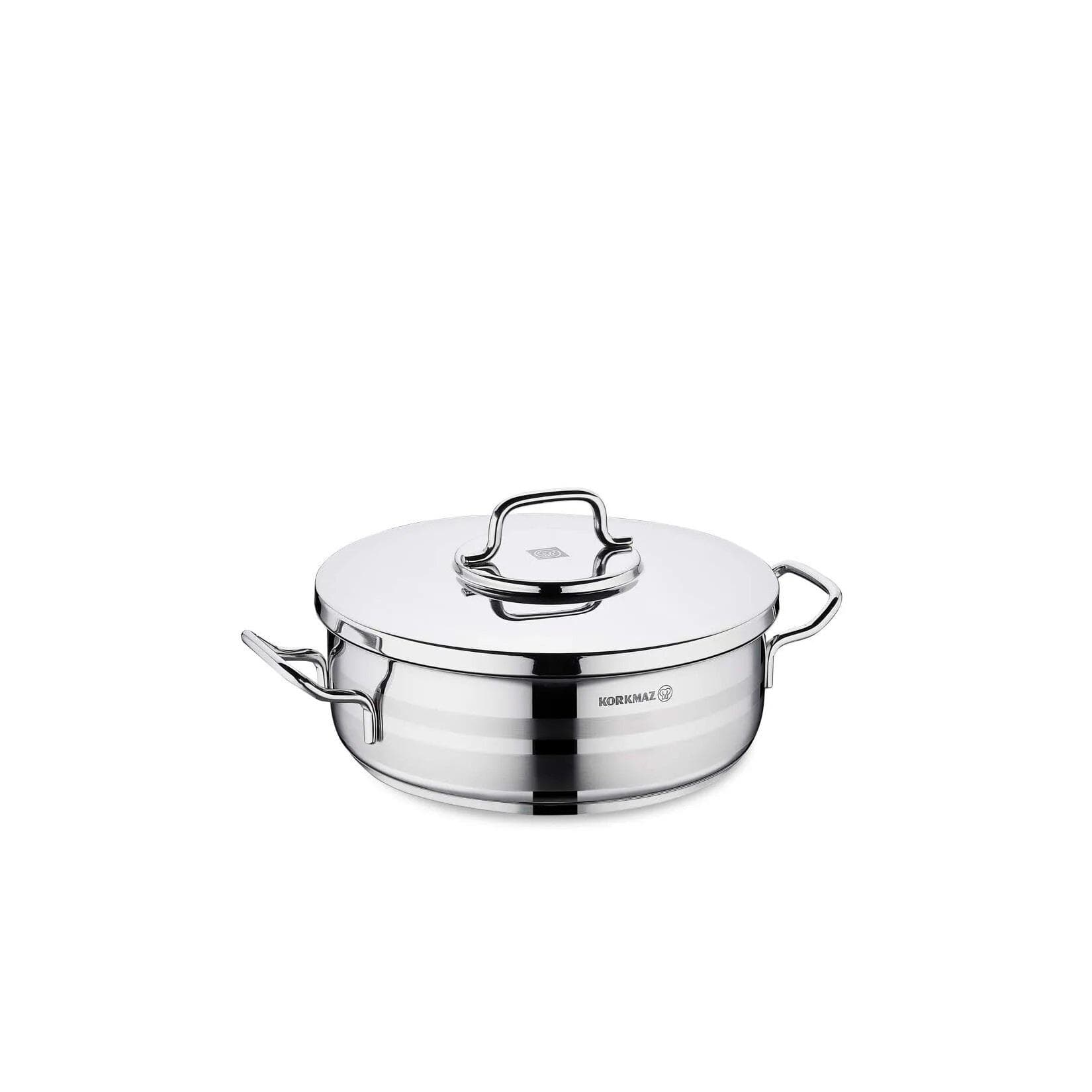 Korkmaz Astra2 Low Casserole 10,25 L mit Deckel Silber Modern