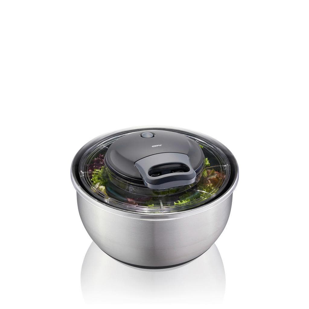 Gefu Salatschleuder Pullit Schwarz Transparent Metall Kunststoff 4,5 L