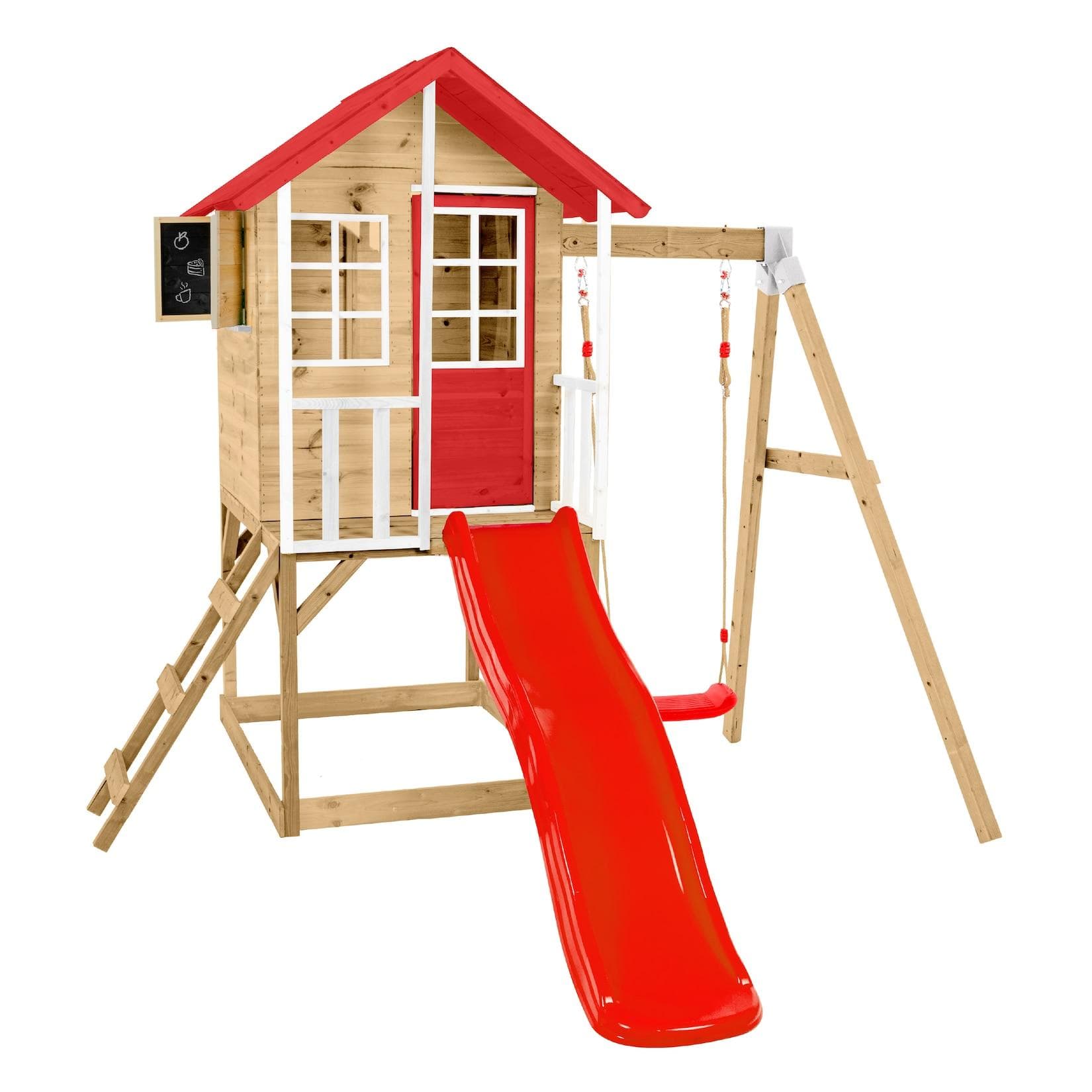 Zwerkules Spielhaus Lolla 2 inklusive Rutsche & Schaukel