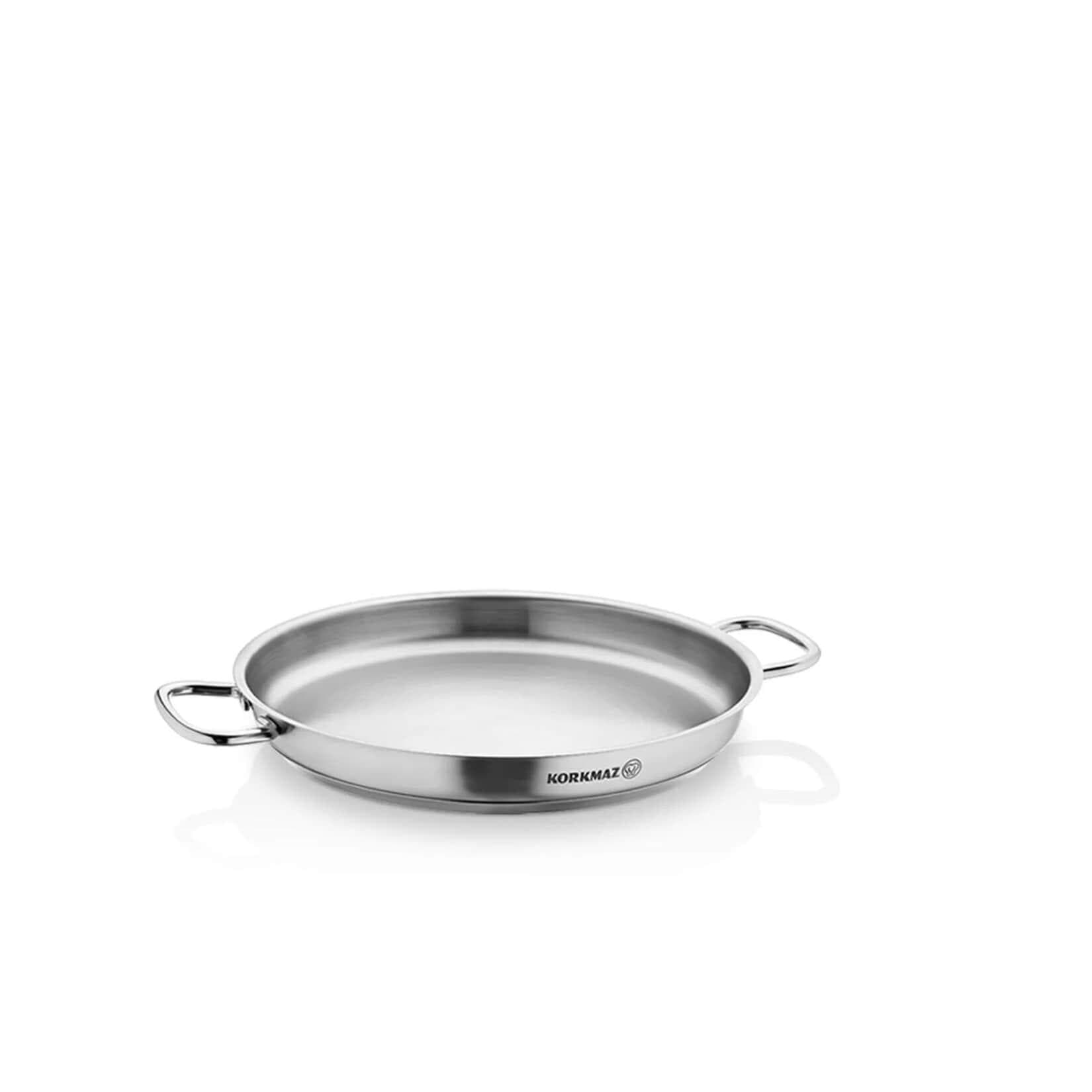 Korkmaz Proline Omelettpfanne 32 cm Edelstahl Silber