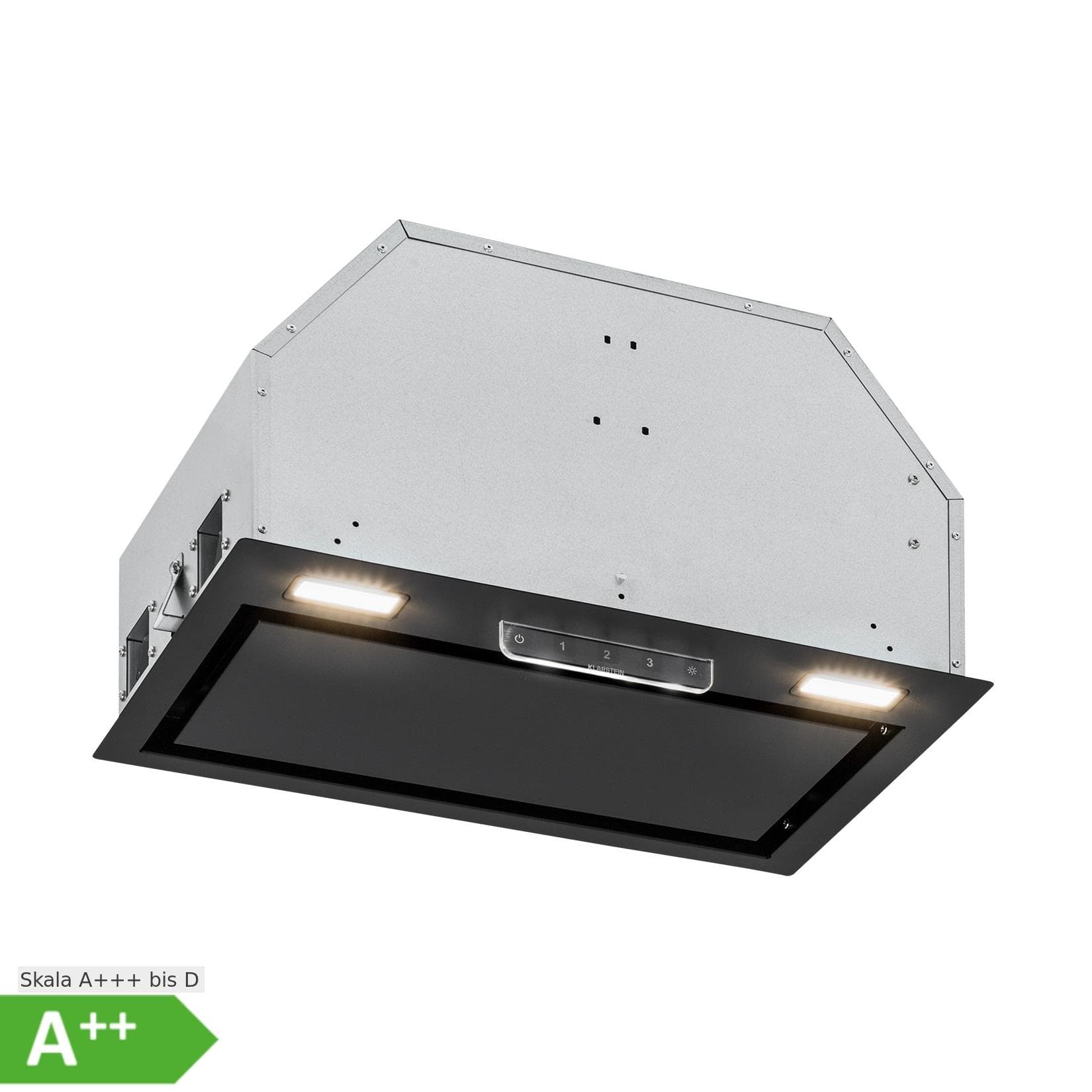 Klarstein Camila Dunstabzugshaube Einbau 52 cm LED Touch Edelstahl Schwarz